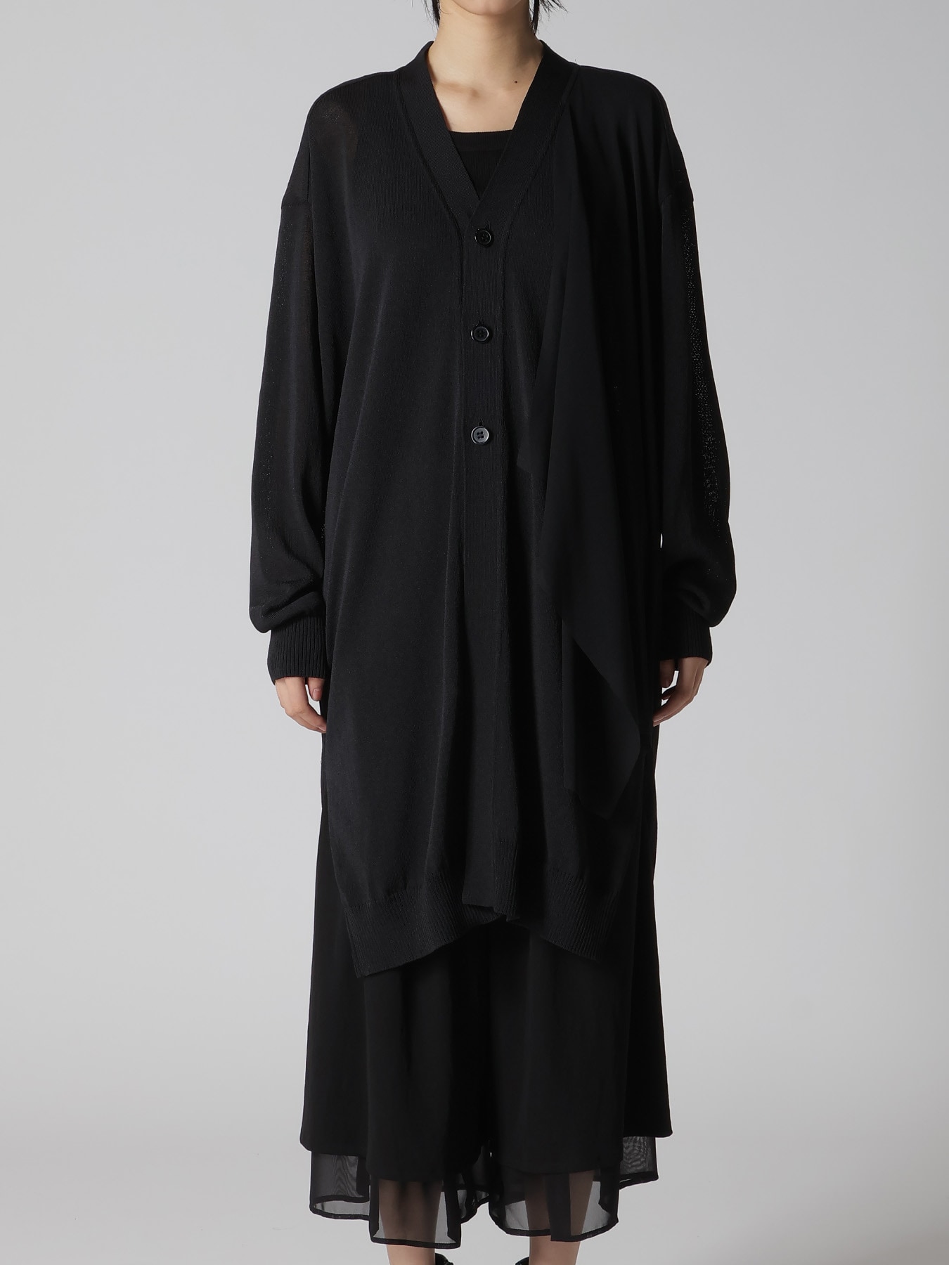 POLYESTER TULLE 2WAY CARDIGAN