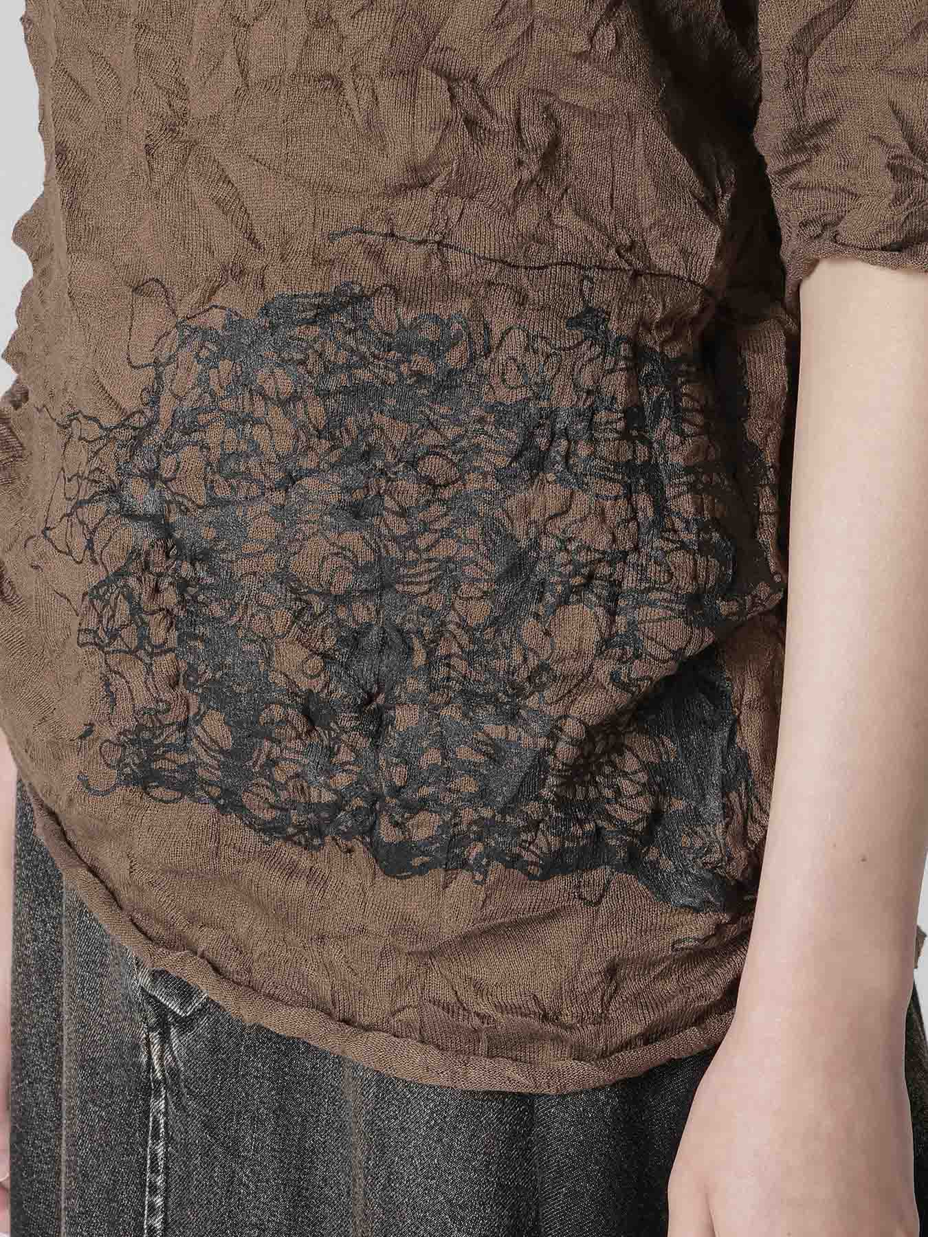 WRINKLED HALF SLEEVE PULLOVER