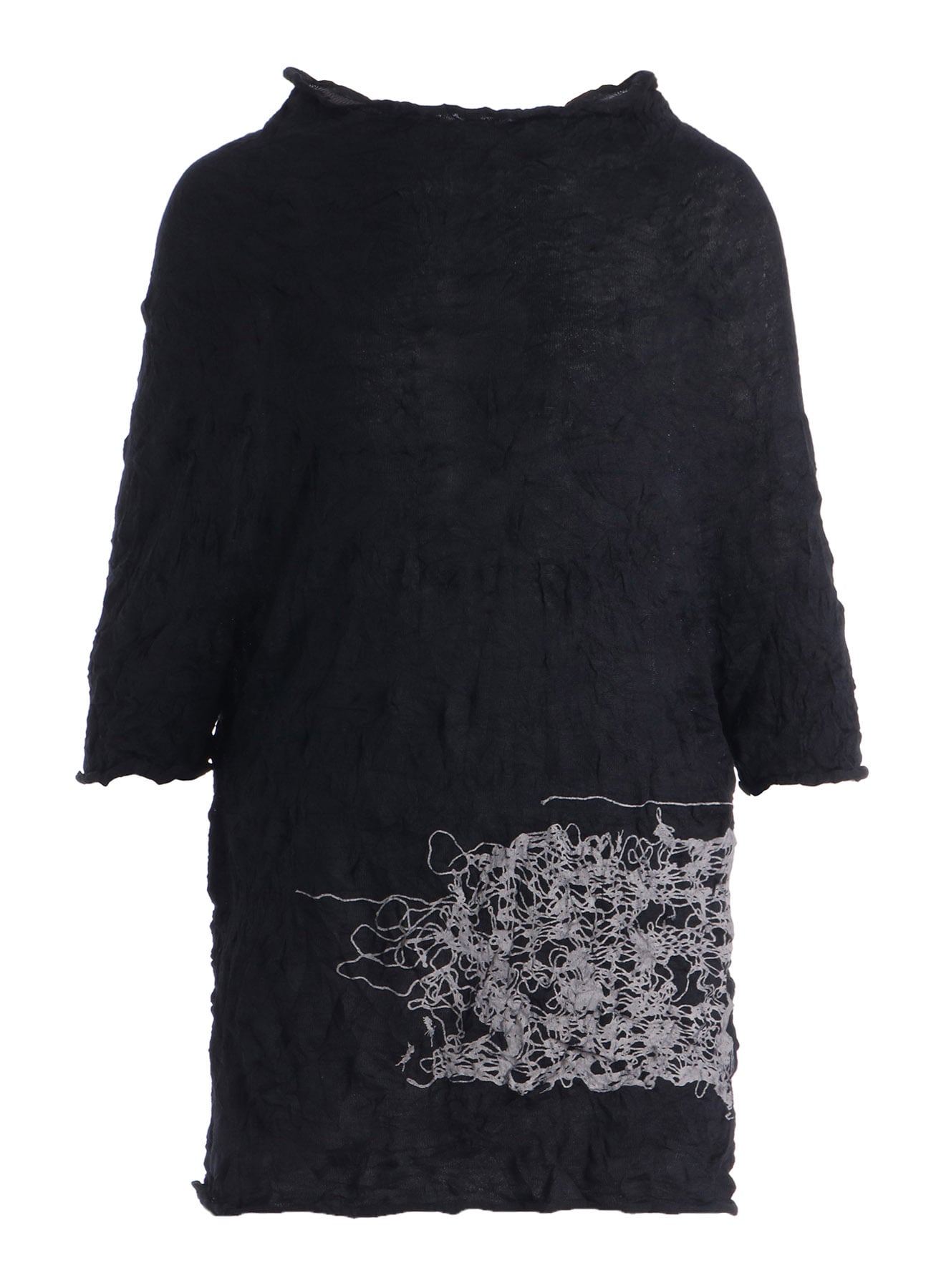 WRINKLED HALF SLEEVE PULLOVER