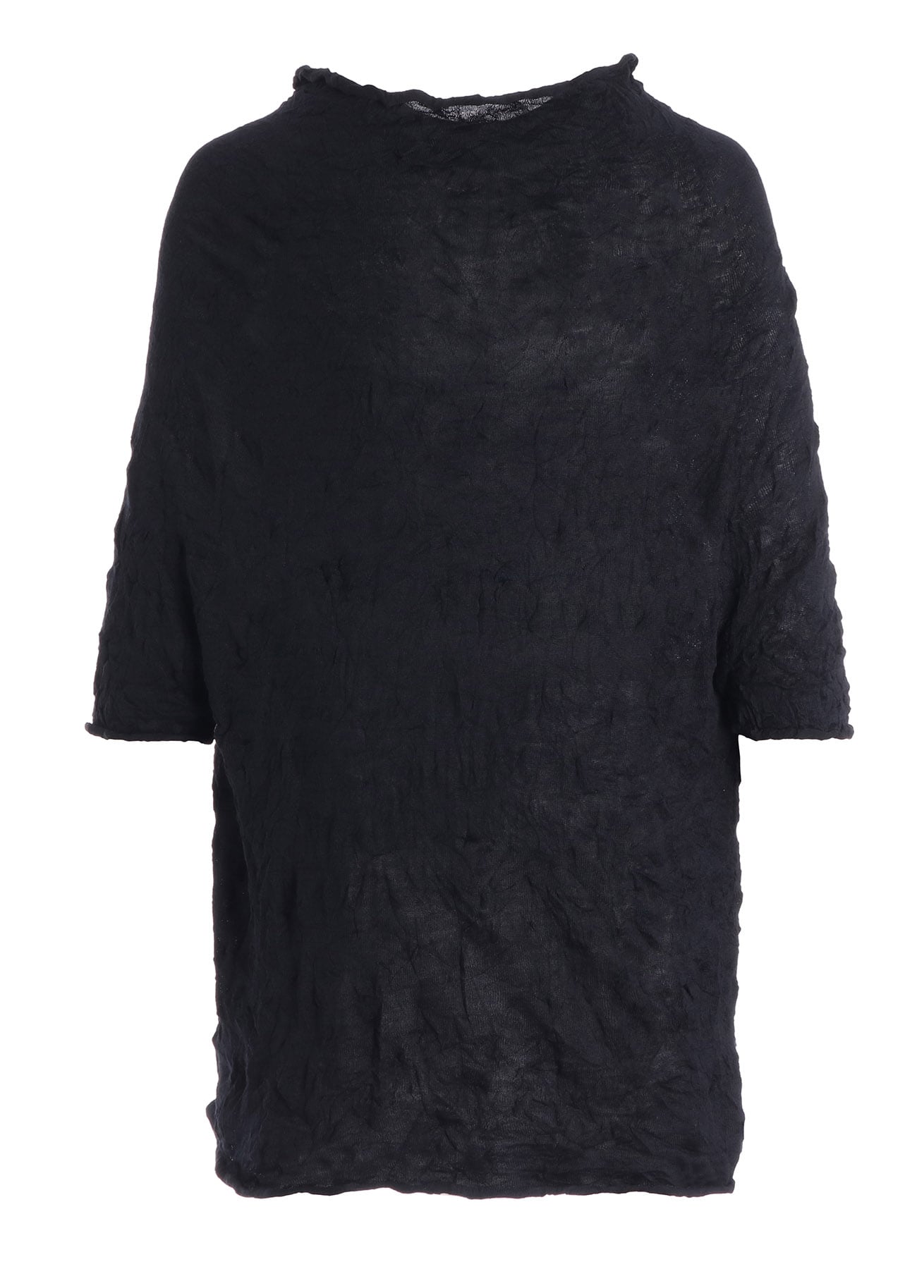 WRINKLED HALF SLEEVE PULLOVER