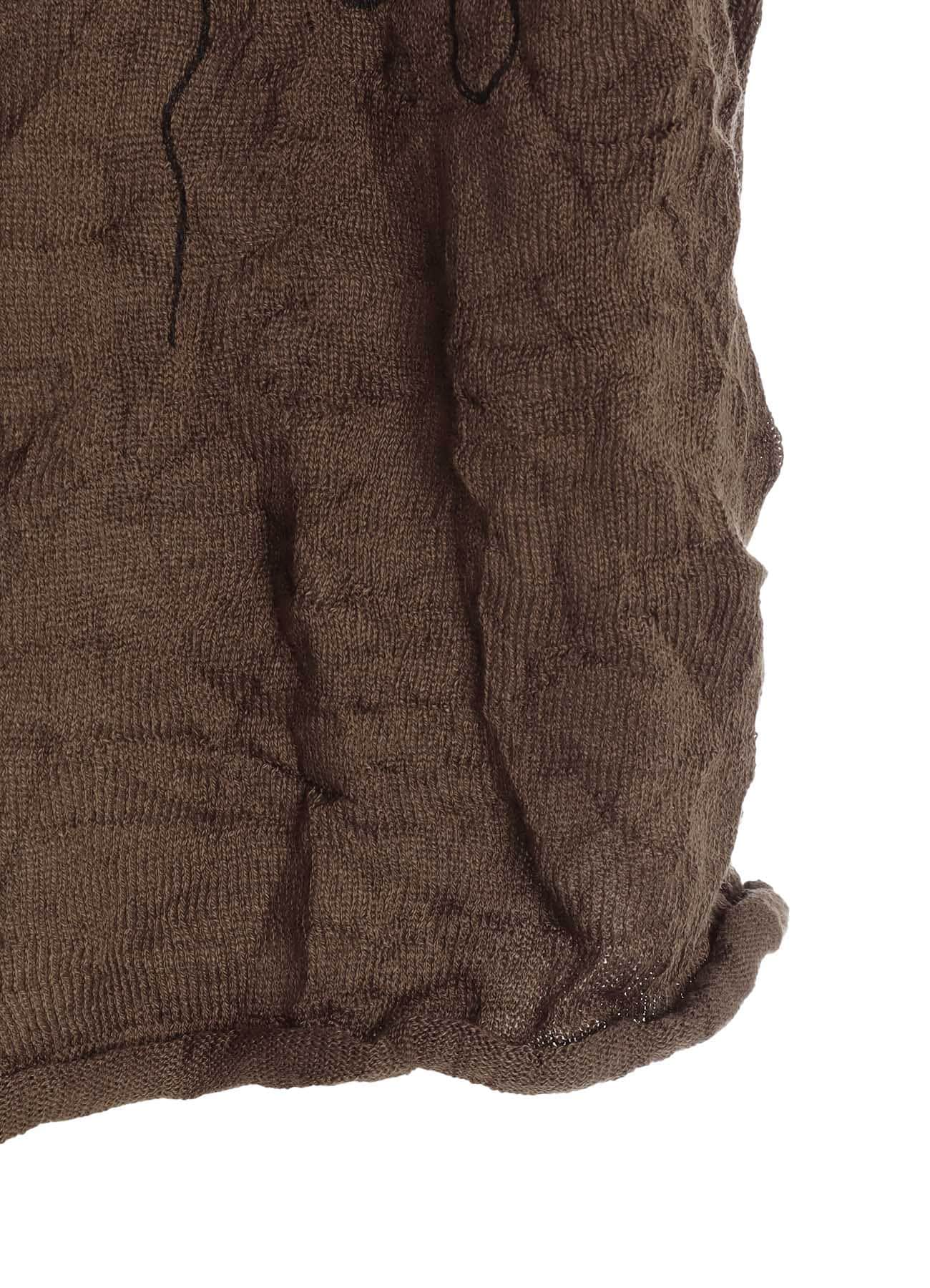 WRINKLED OFF NECK LONG SLEEVE PULLOVER
