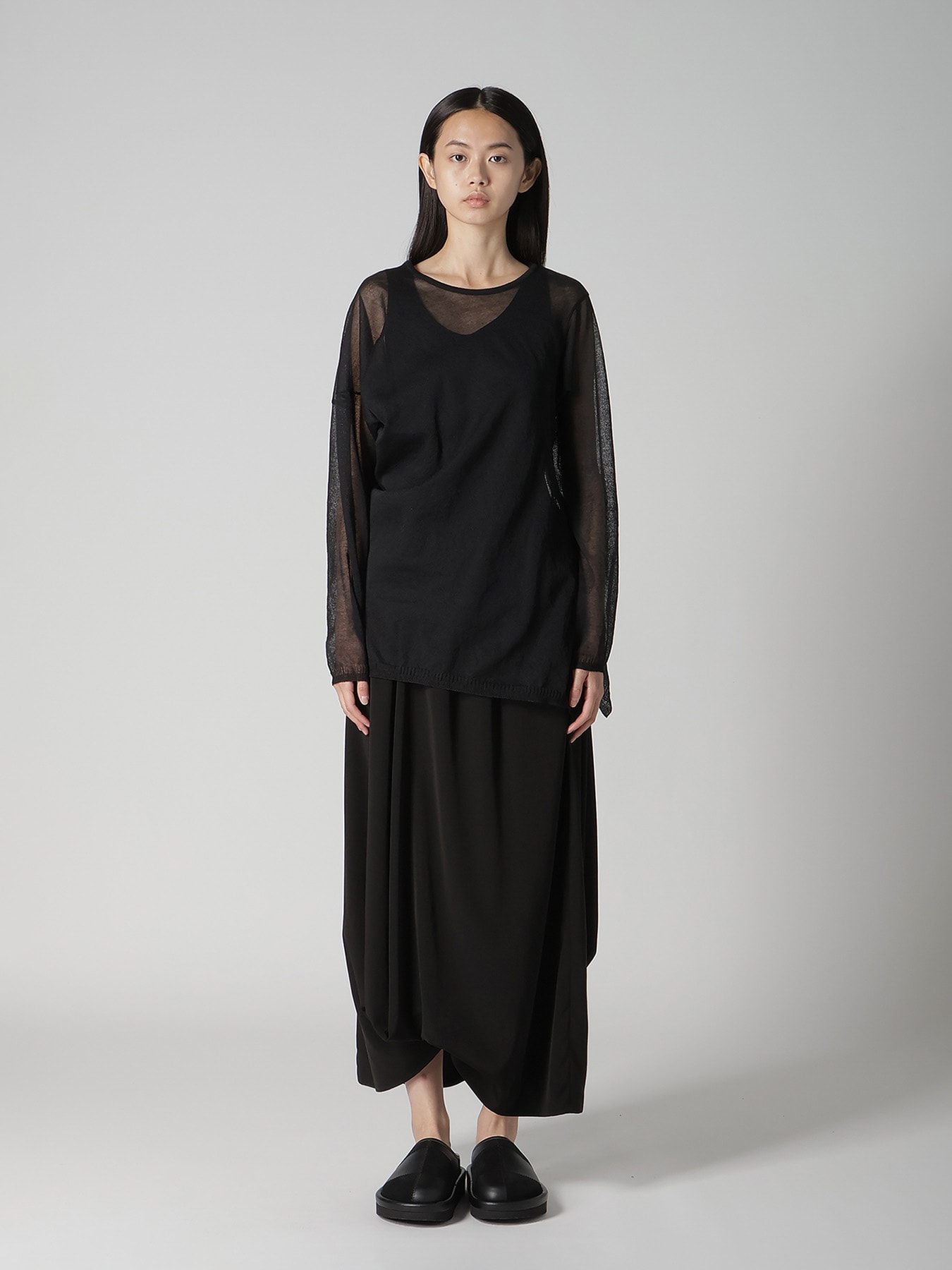 ALLONGE SHEER LONG DRAPE KNIT
