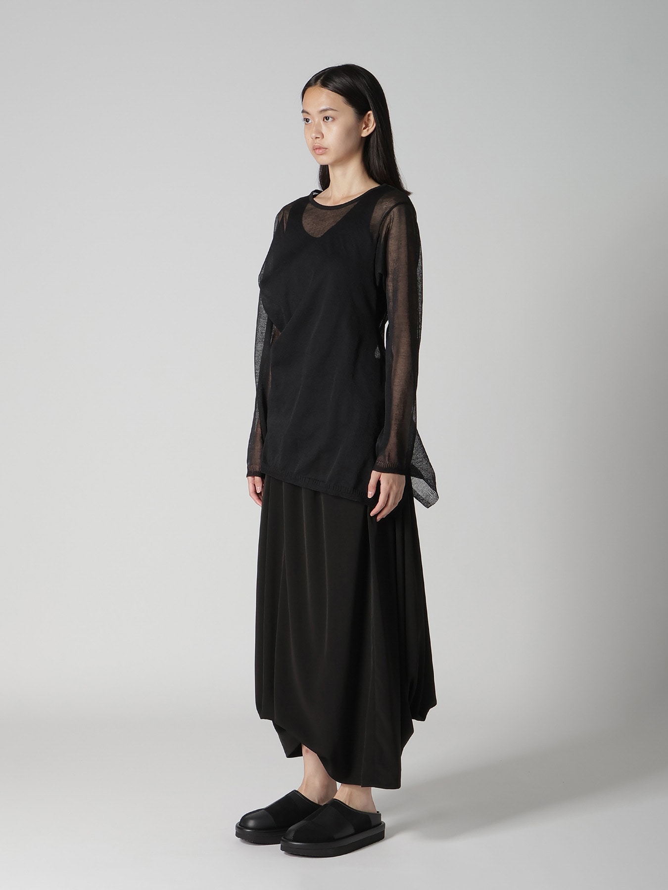 ALLONGE SHEER LONG DRAPE KNIT