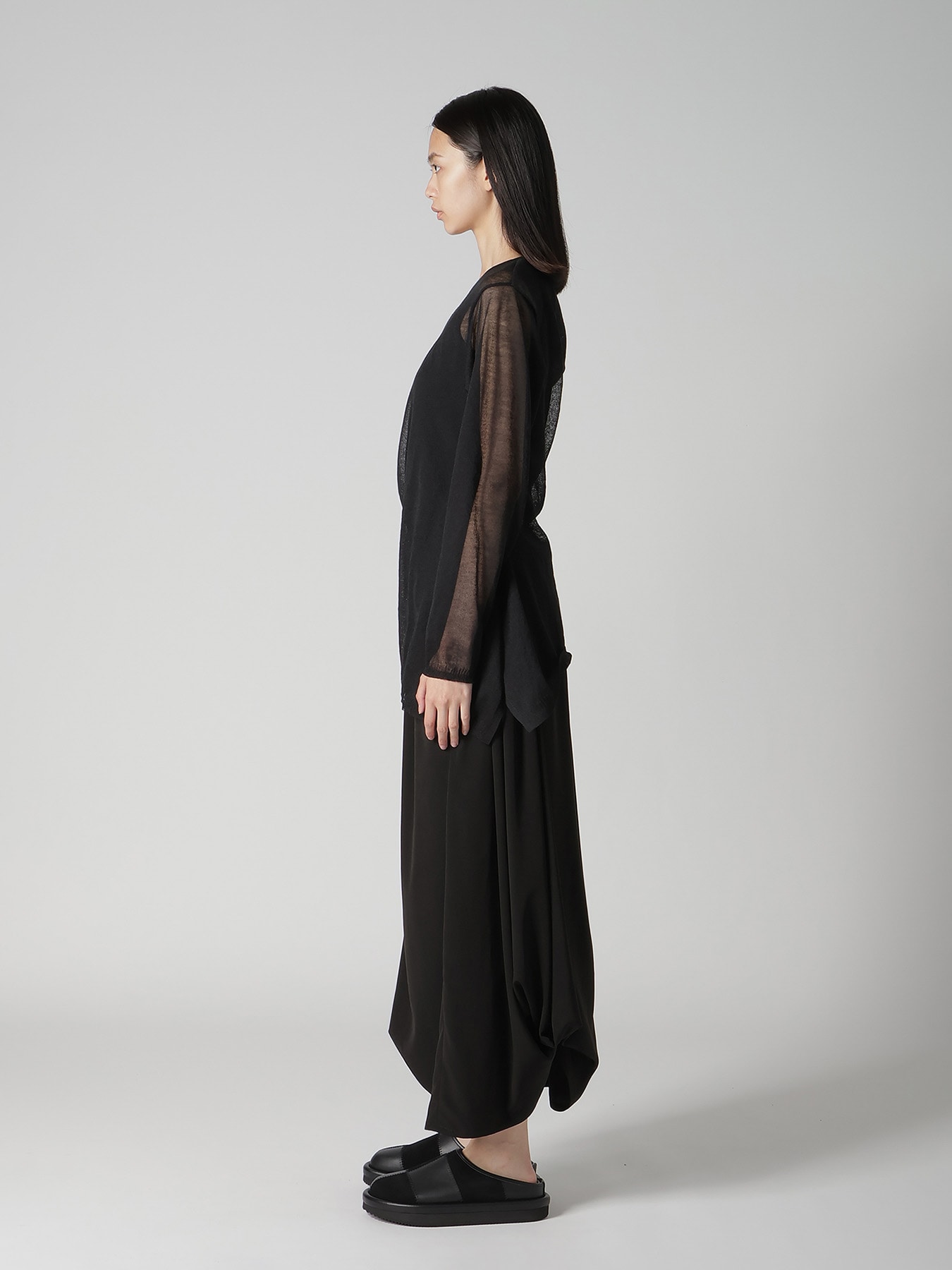 ALLONGE SHEER LONG DRAPE KNIT
