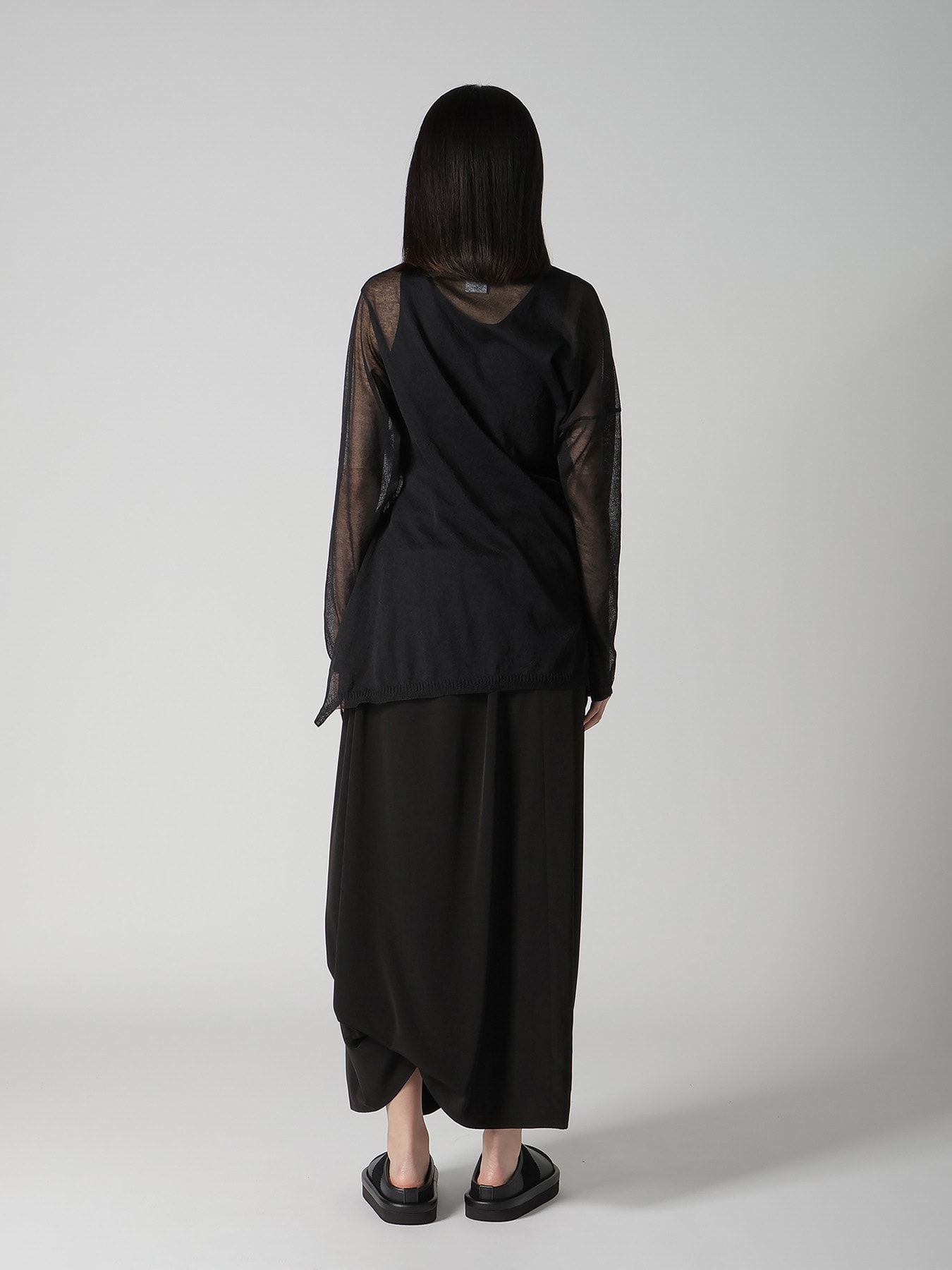ALLONGE SHEER LONG DRAPE KNIT