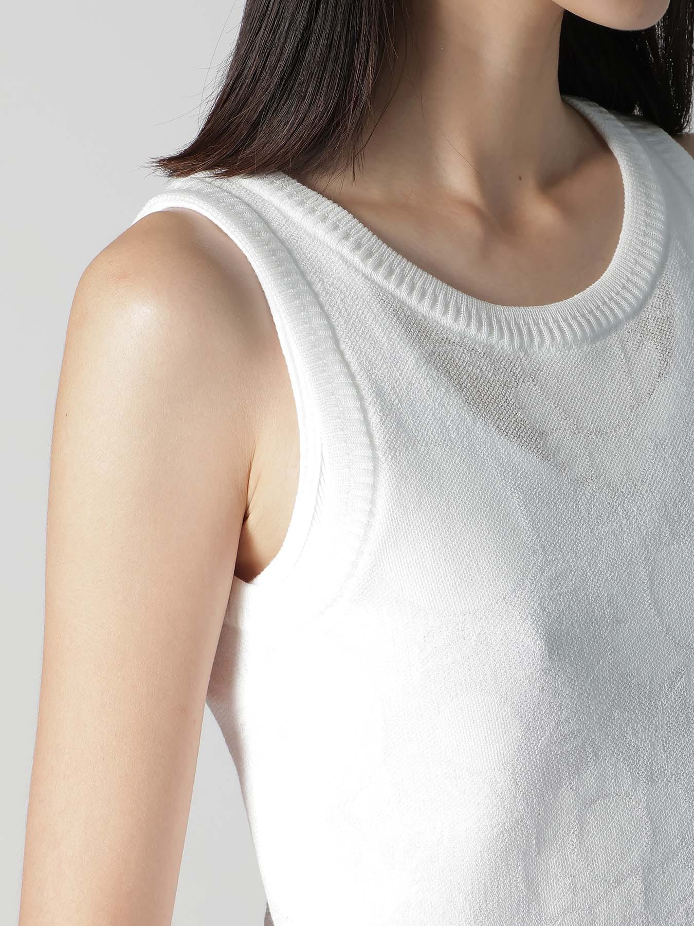 COTTON/NYLON COMPACT TWIST TANK TOP