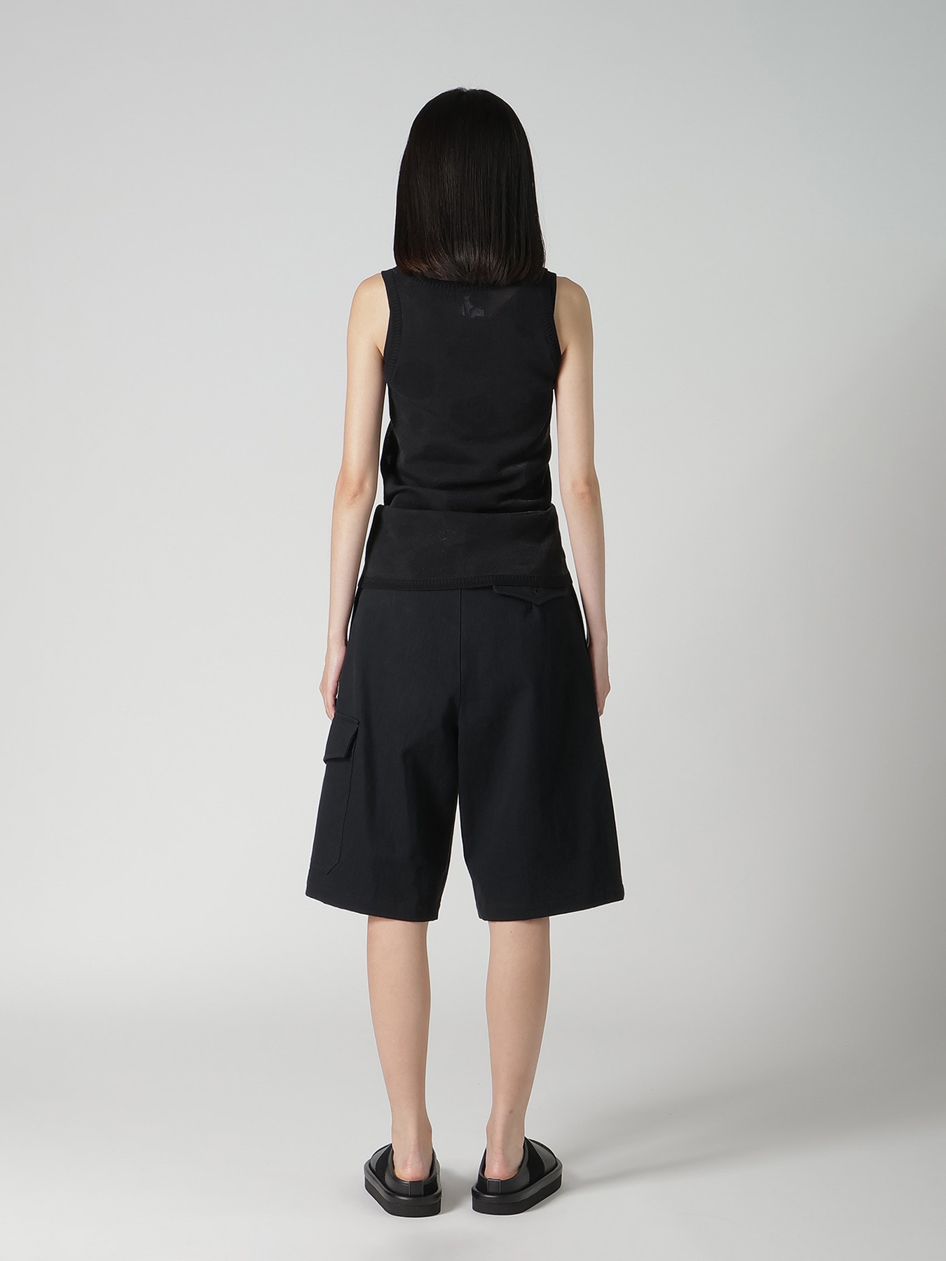 COTTON/NYLON COMPACT TWIST TANK TOP