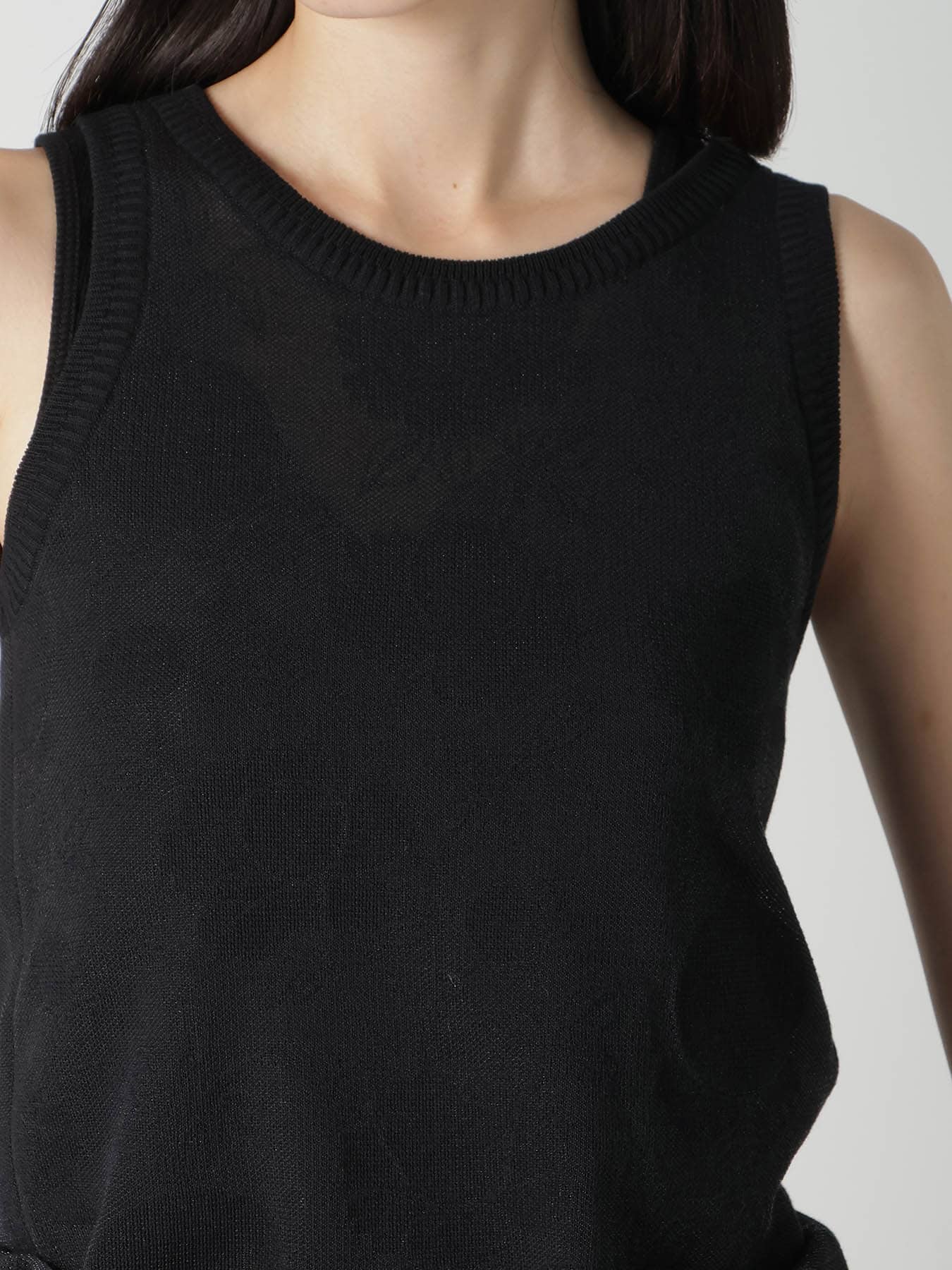 COTTON/NYLON COMPACT TWIST TANK TOP