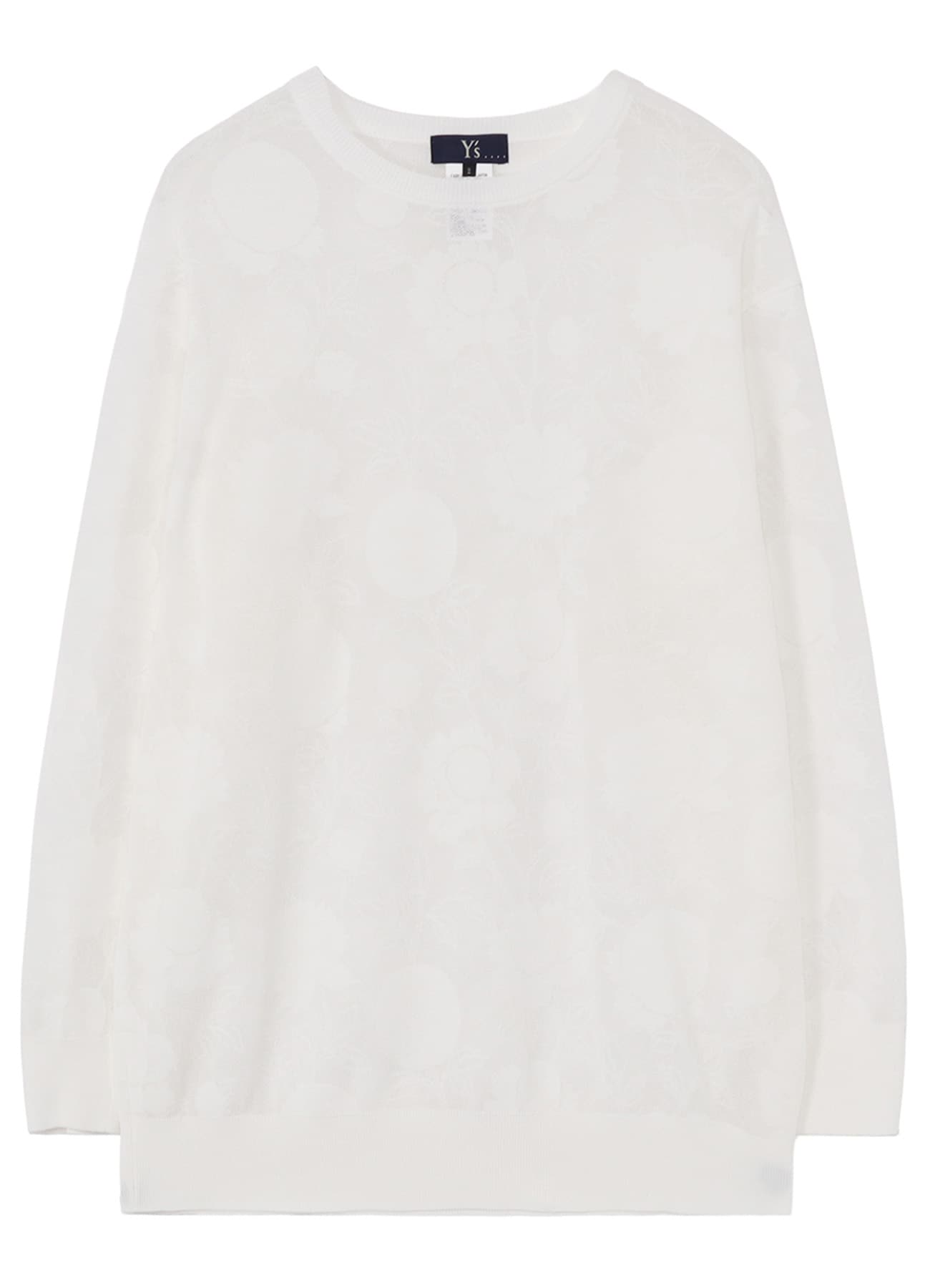 COTTON/NYLON COMPACT TWIST LONG SLEEVE KNIT