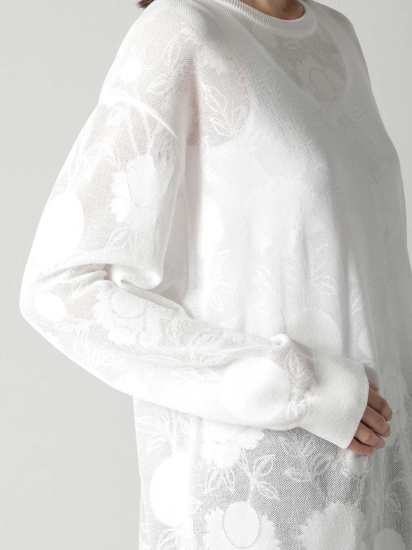 COTTON/NYLON COMPACT TWIST LONG SLEEVE KNIT