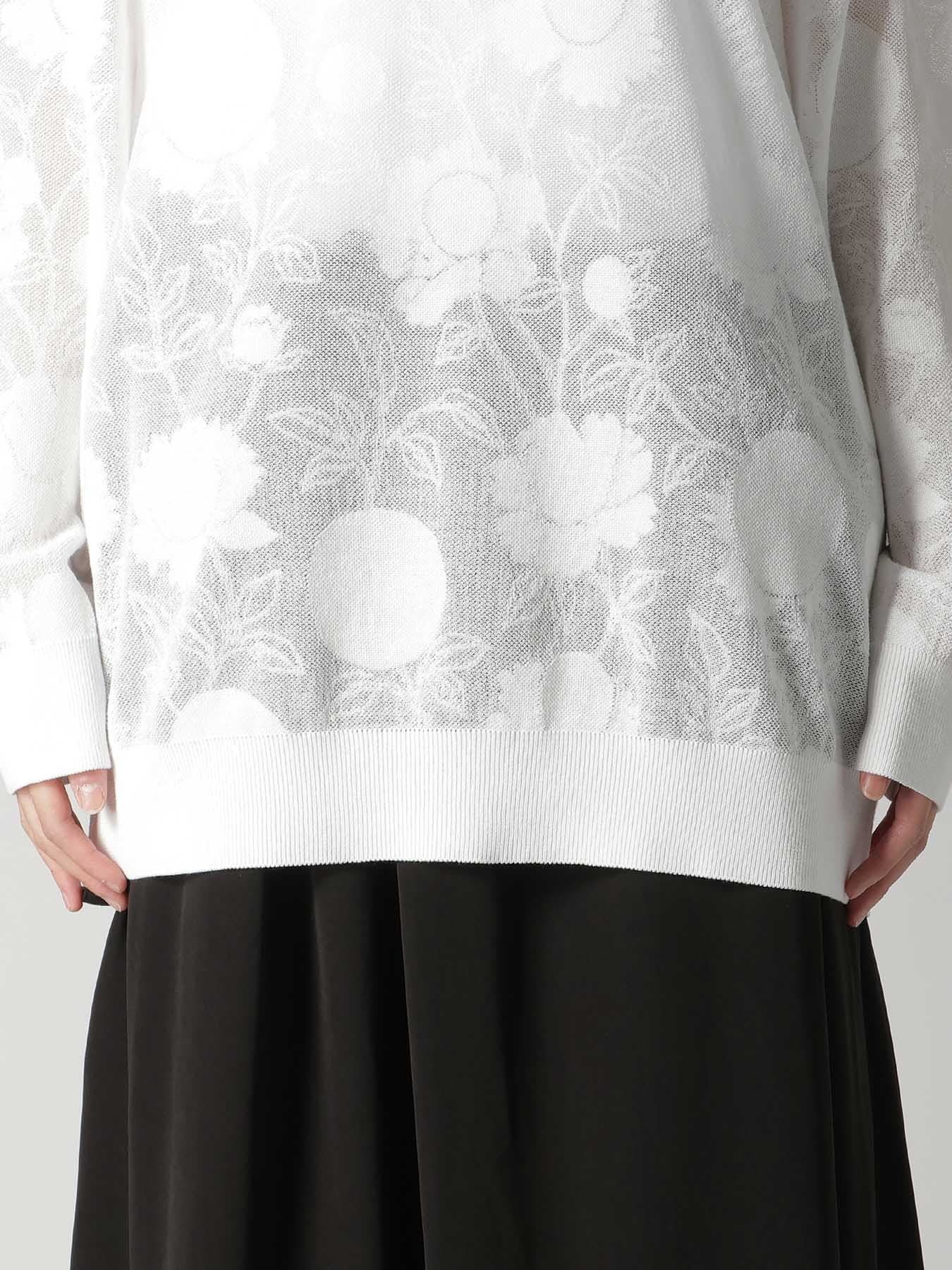 COTTON/NYLON COMPACT TWIST LONG SLEEVE KNIT