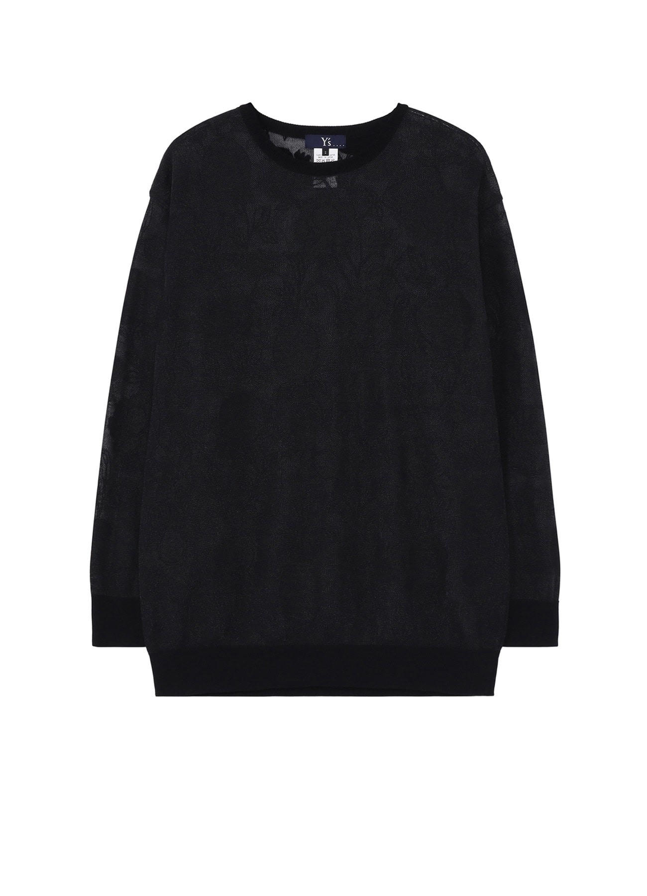 COTTON/NYLON COMPACT TWIST LONG SLEEVE KNIT