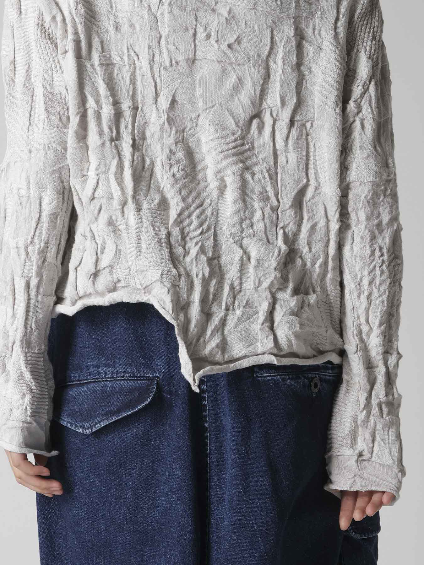 STRIPE CIRCLE LINKS 3-BUTTON CARDIGAN