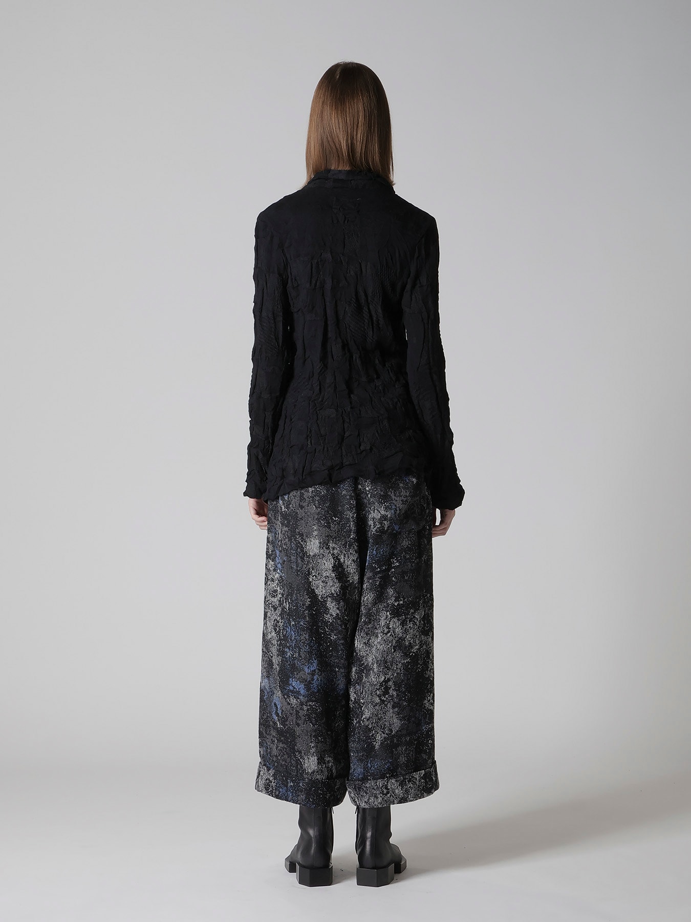 STRIPE CIRCLE LINKS 4-BUTTON JACKET