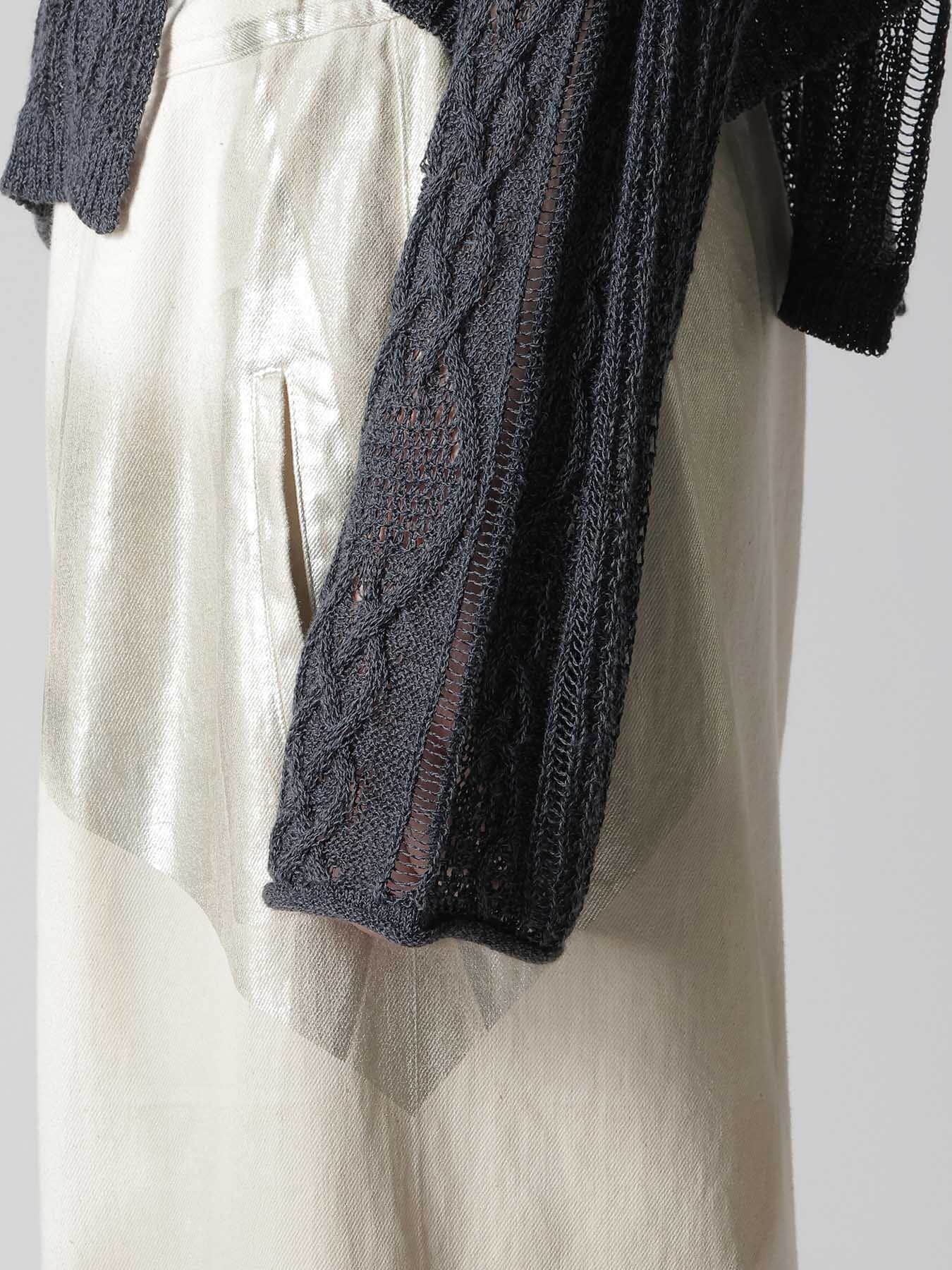 OPEN-WEAVE CABLE-KNIT PULLOVER