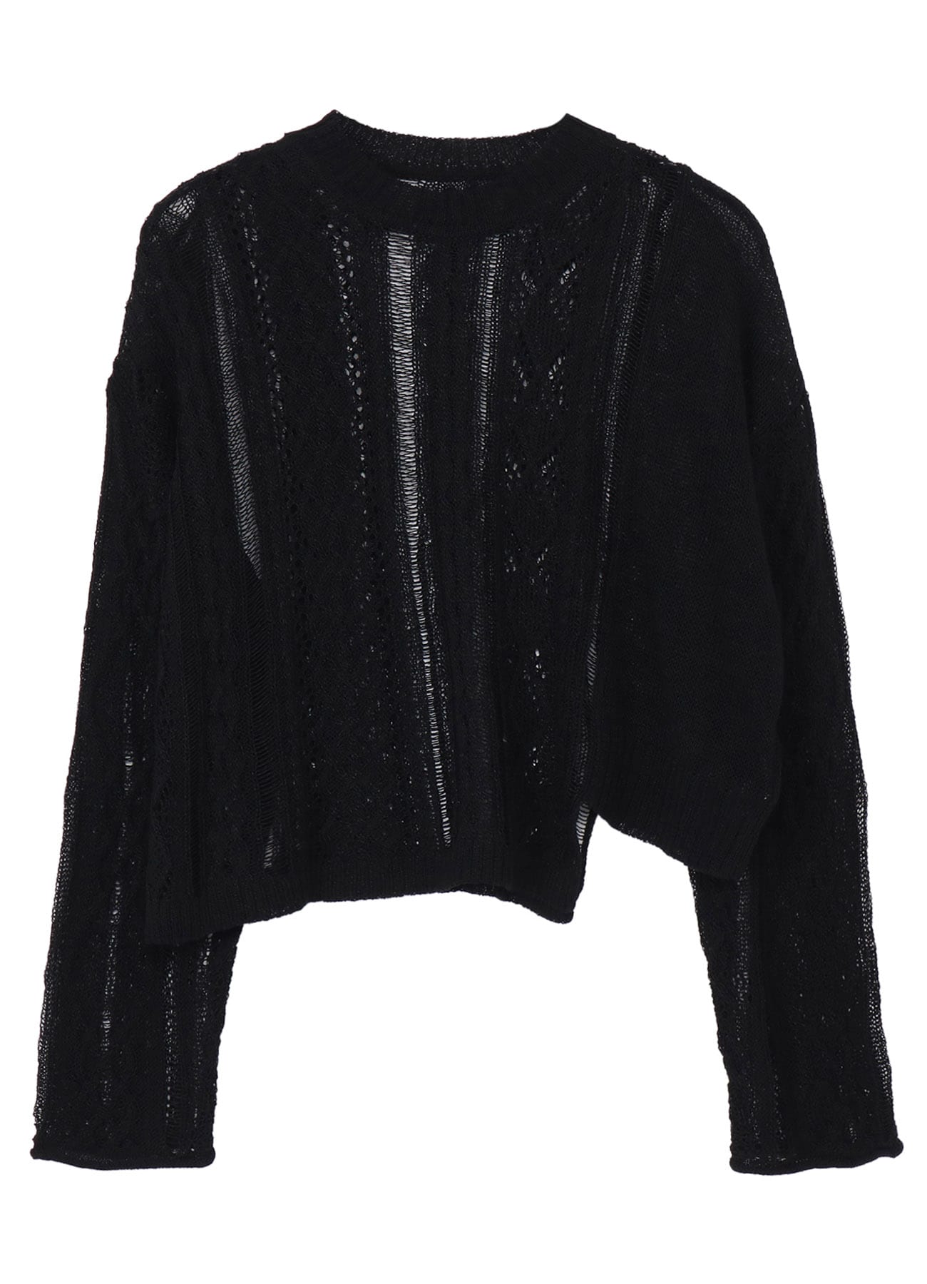 OPEN-WEAVE CABLE-KNIT PULLOVER