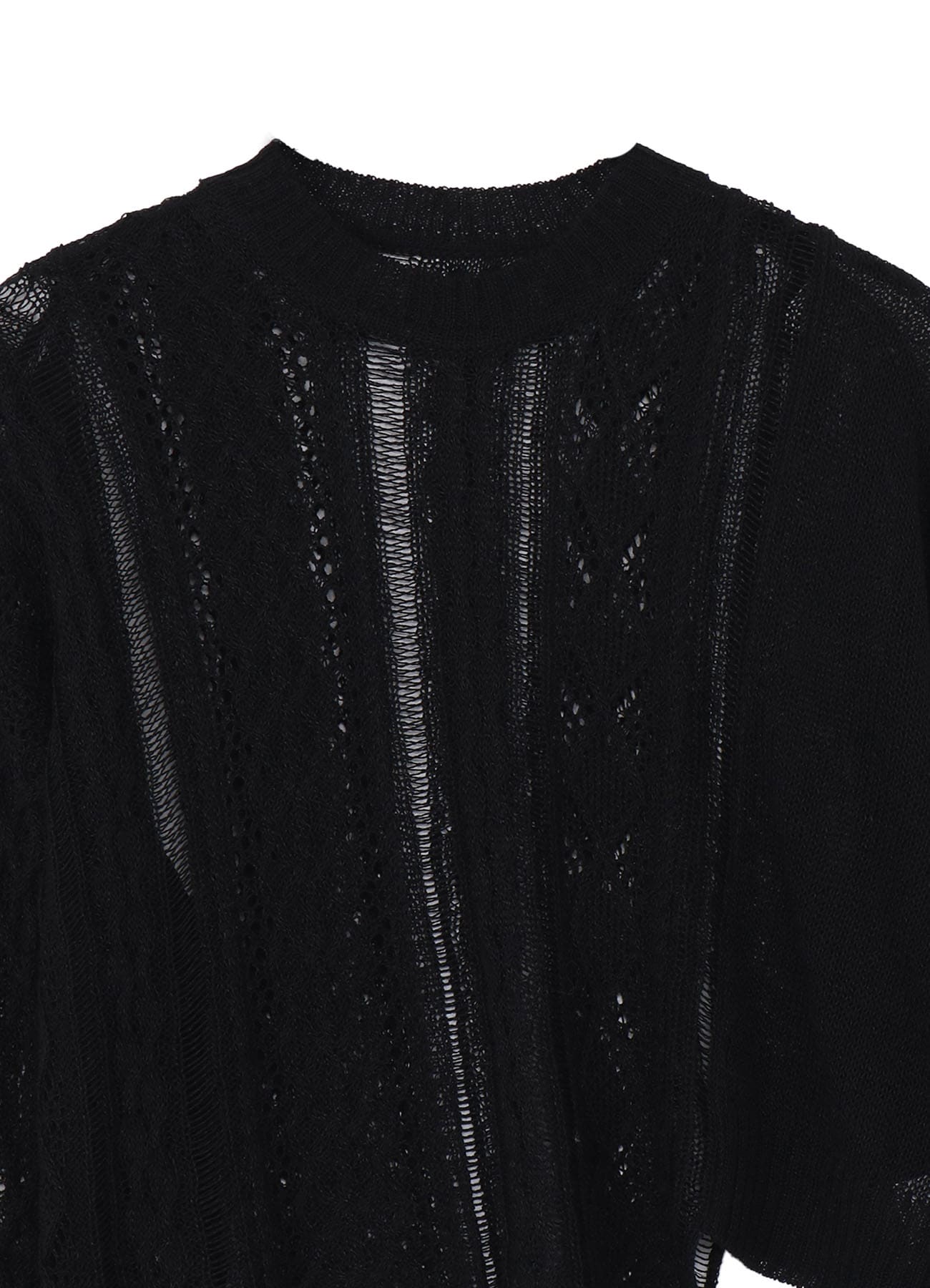 OPEN-WEAVE CABLE-KNIT PULLOVER