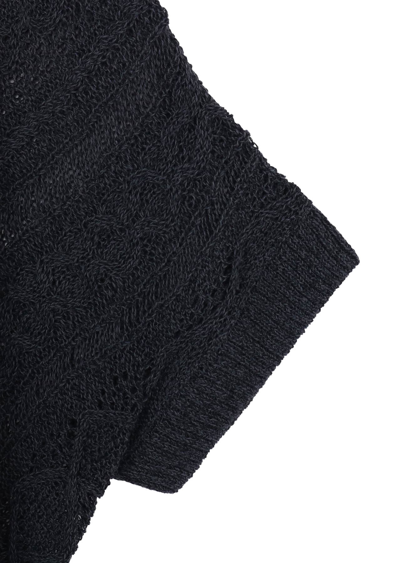 OPEN-WEAVE CABLE-KNIT COAT