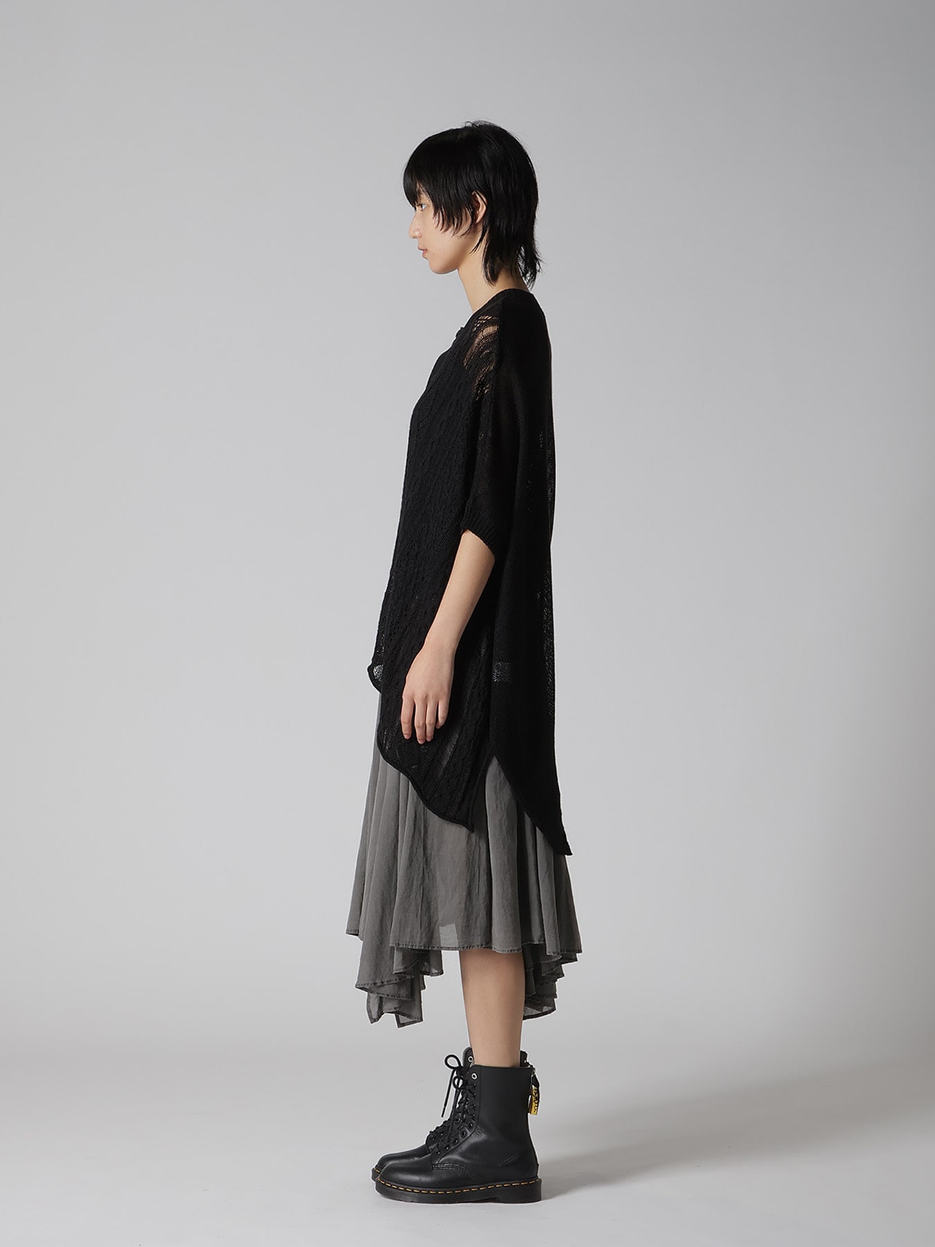 OPEN-WEAVE CABLE-KNIT COAT