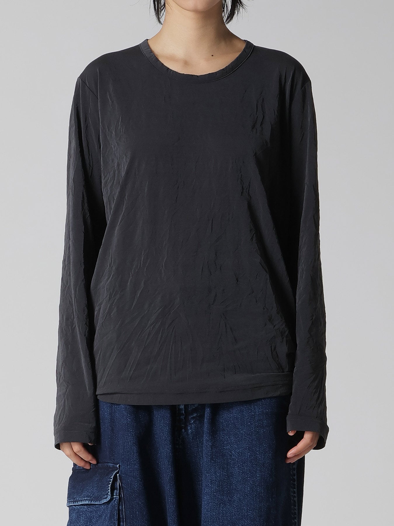 WRINKLE JERSEY Y'S STITCH LONG SLEEVE T