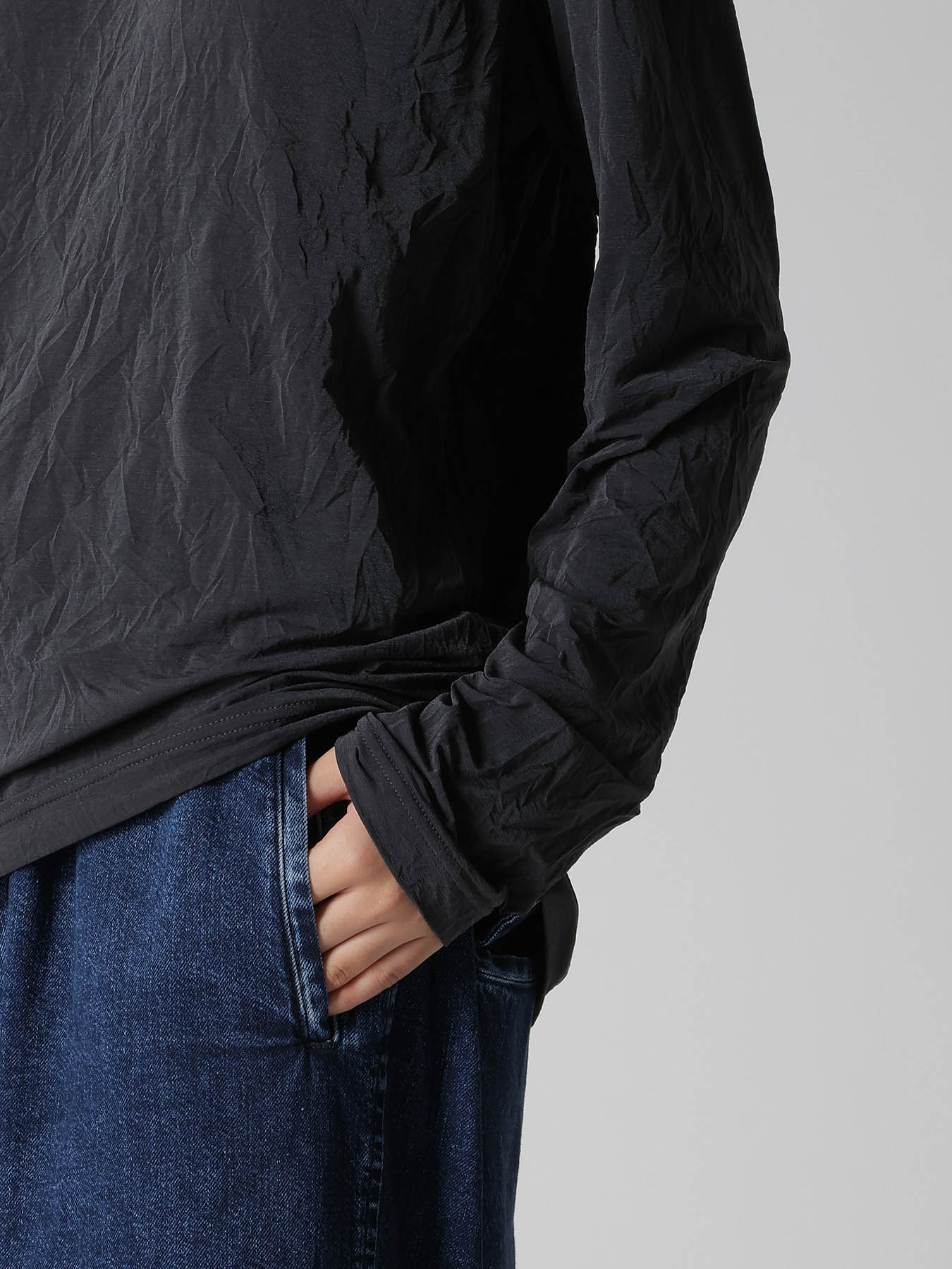 WRINKLE JERSEY Y'S STITCH LONG SLEEVE T