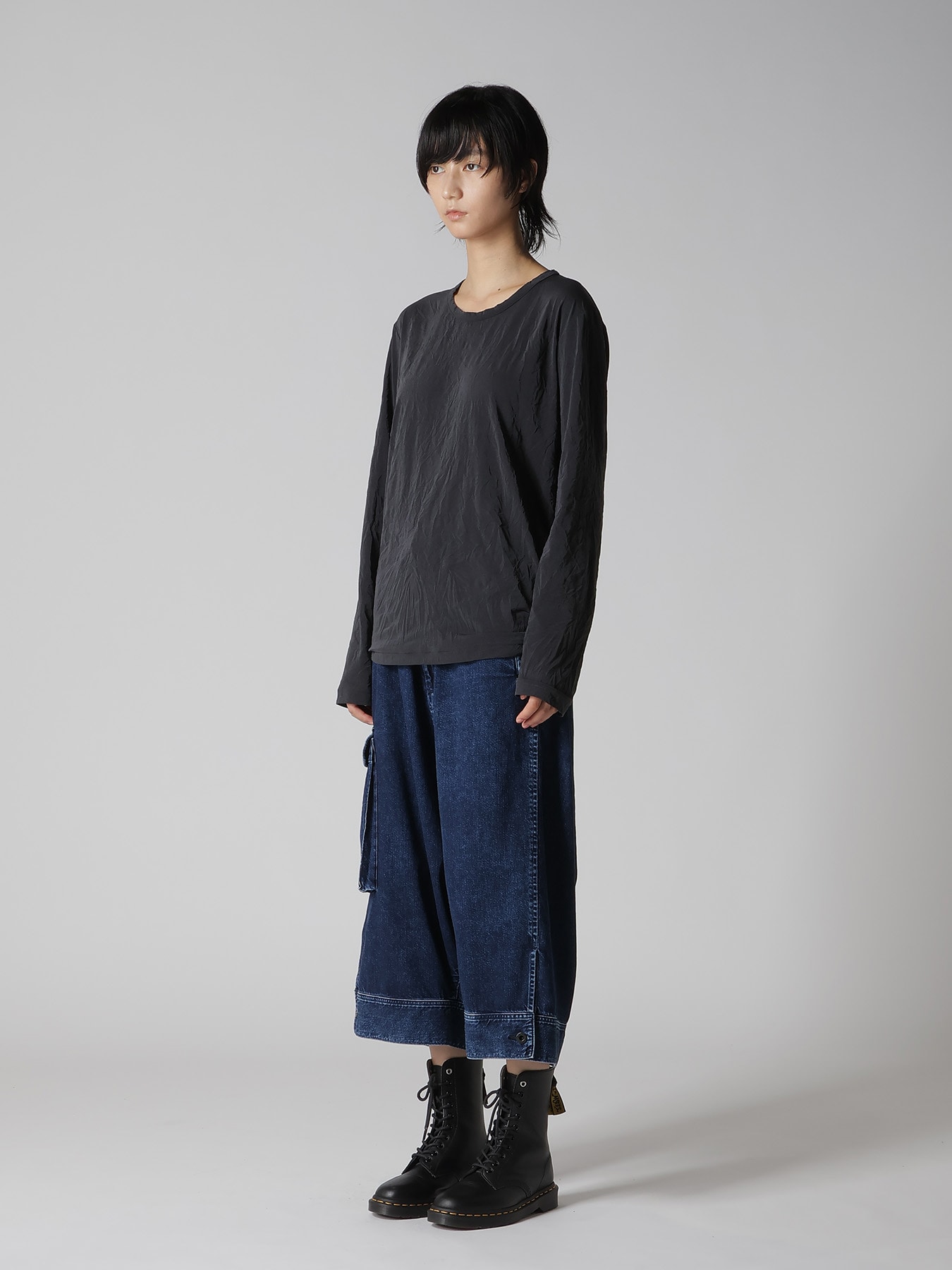 WRINKLE JERSEY Y'S STITCH LONG SLEEVE T