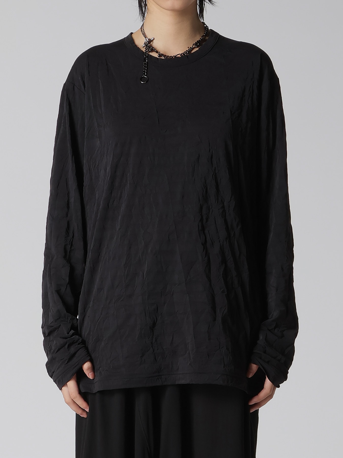 WRINKLE JERSEY Y'S STITCH LONG SLEEVE BIG T