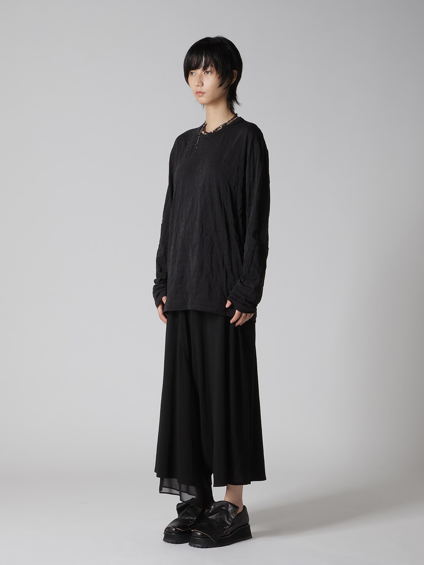 WRINKLE JERSEY Y'S STITCH LONG SLEEVE BIG T