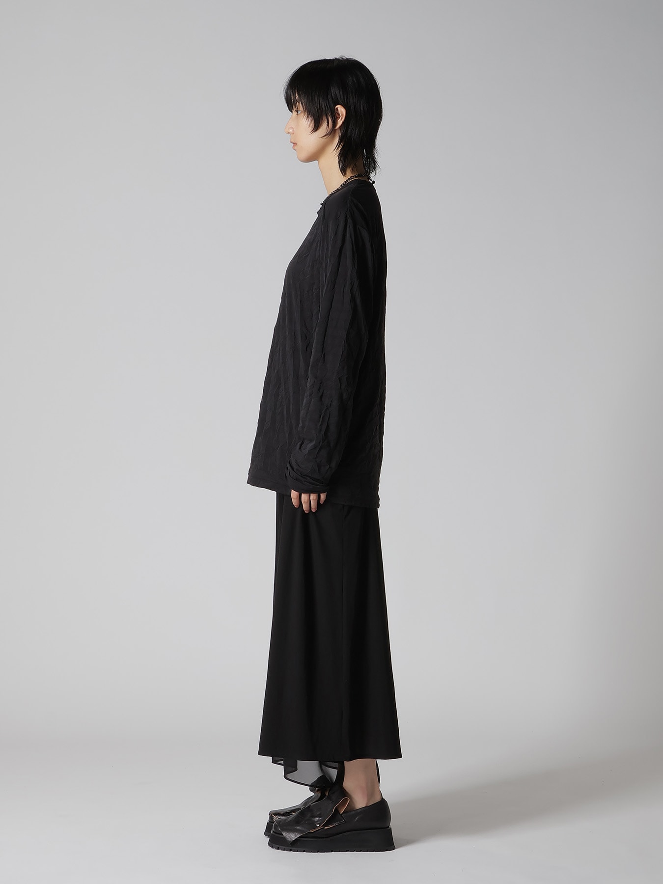 WRINKLE JERSEY Y'S STITCH LONG SLEEVE BIG T