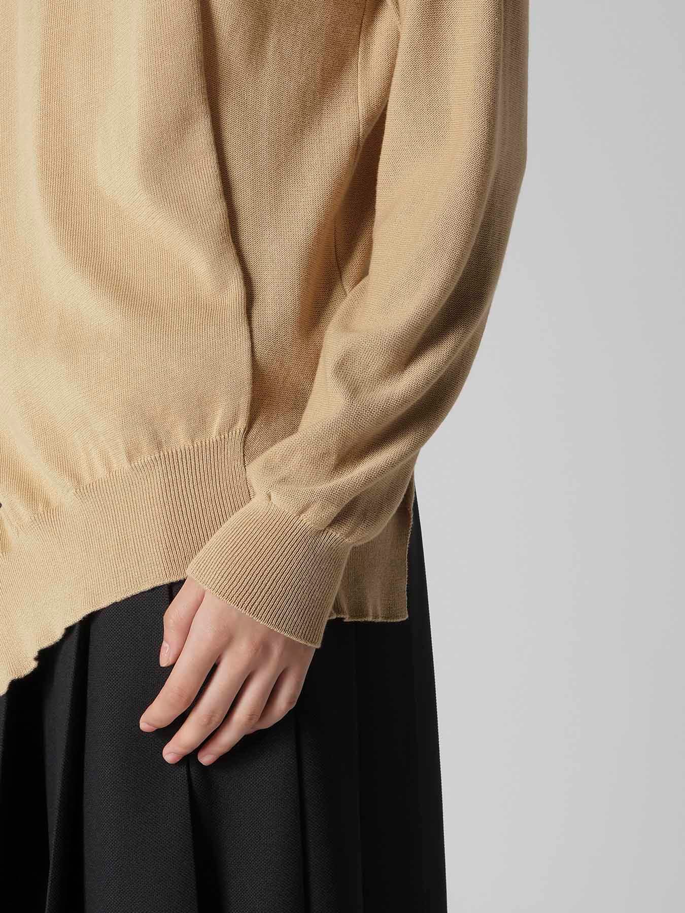 "Y" INTERSIA JERSEY LONG SLEEVE PULLOVER