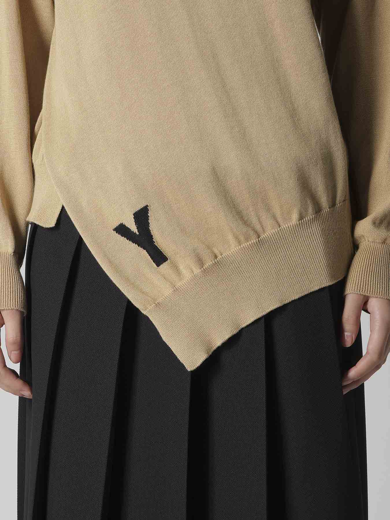 "Y" INTERSIA JERSEY LONG SLEEVE PULLOVER