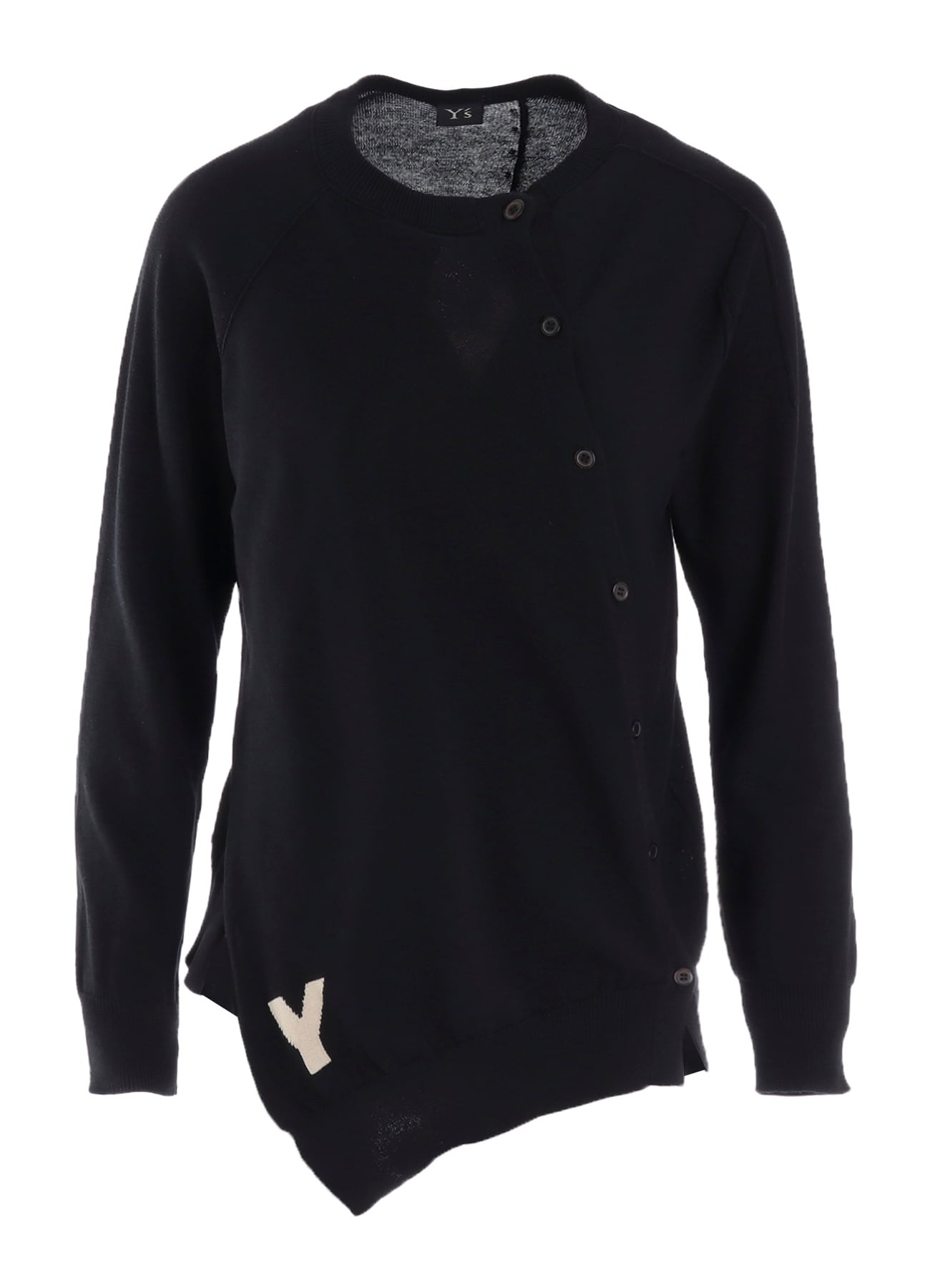 "Y" INTERSIA JERSEY LONG SLEEVE CARDIGAN