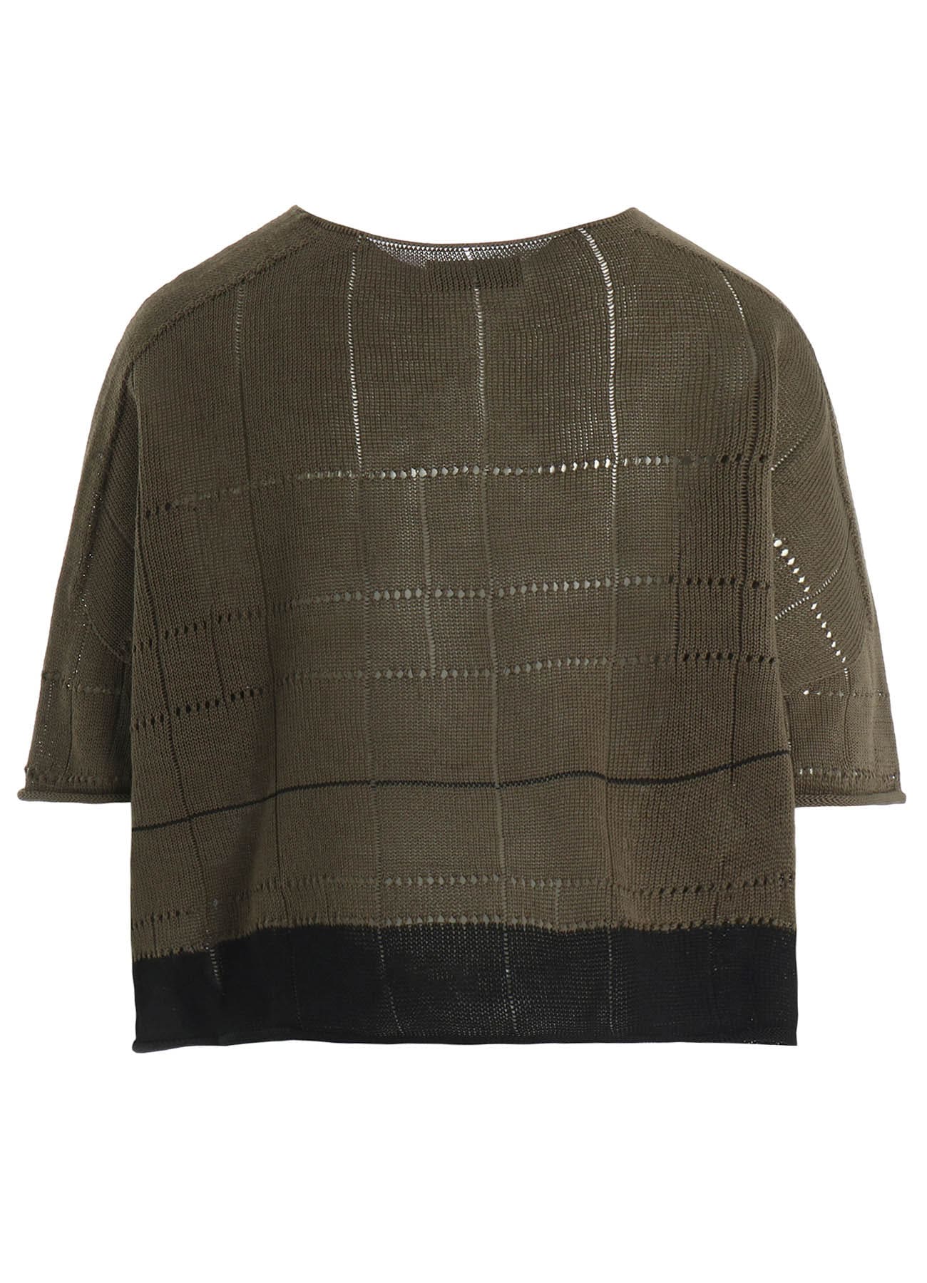 COTTON JERSEY DROP SHOULDER SHORT PULLOVER