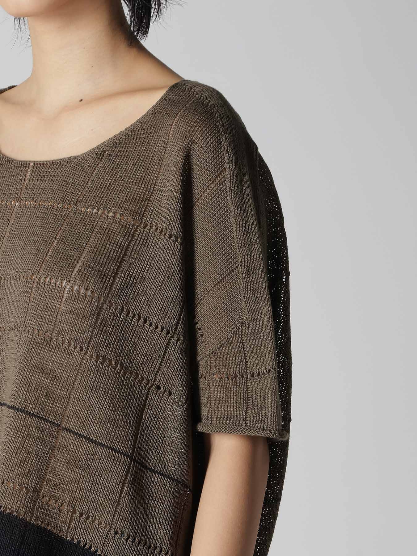 COTTON JERSEY DROP SHOULDER SHORT PULLOVER