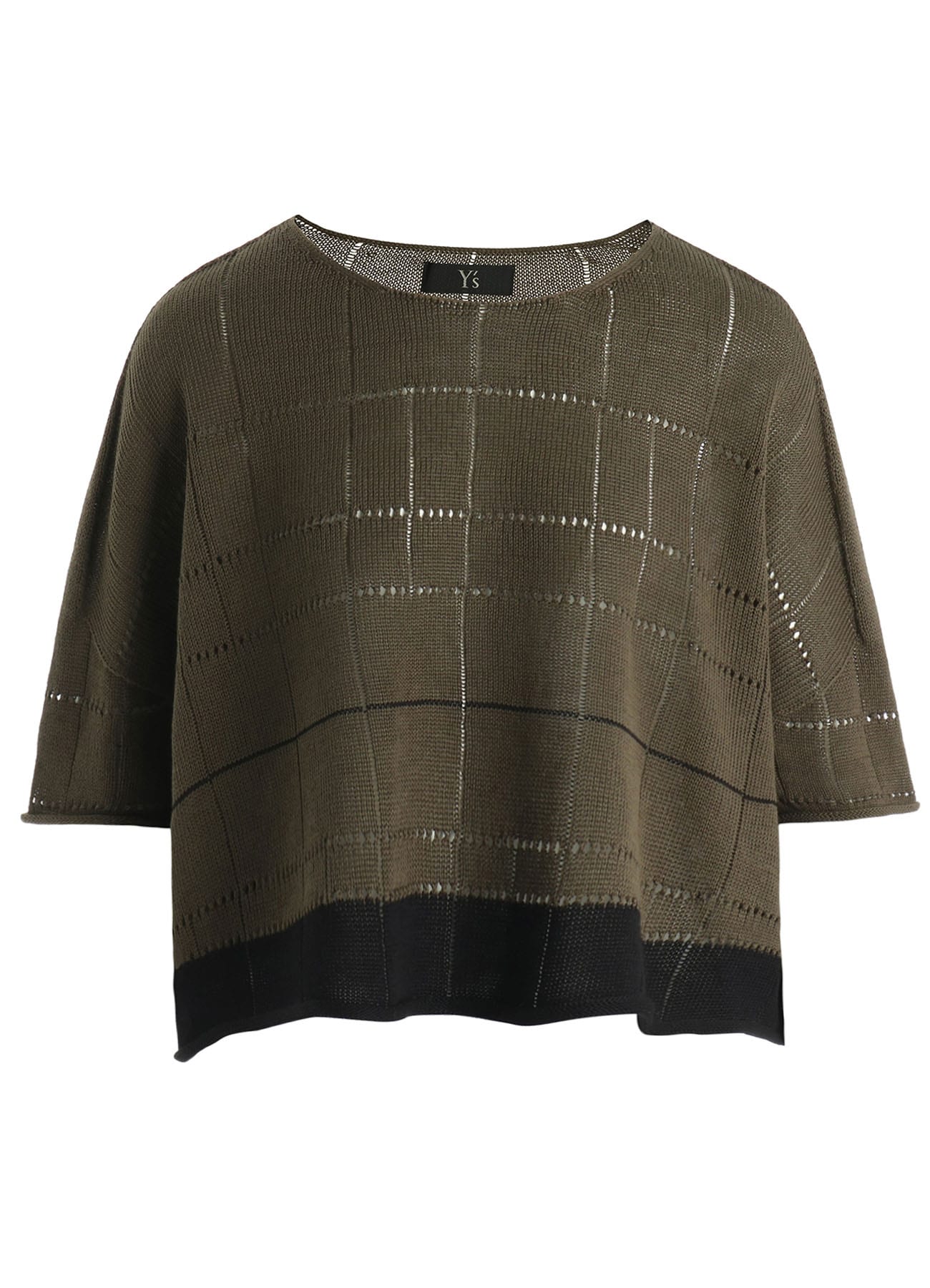 COTTON JERSEY DROP SHOULDER SHORT PULLOVER