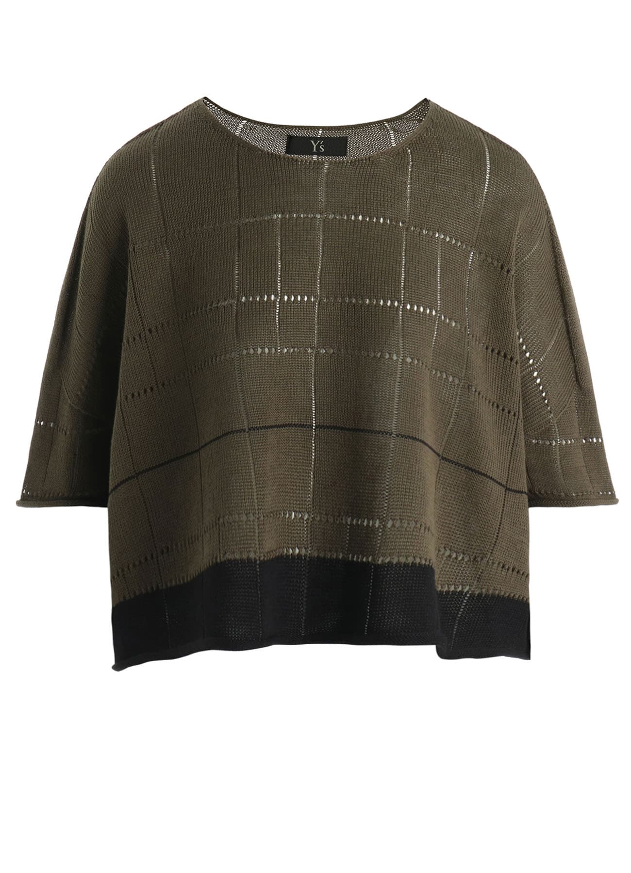 COTTON JERSEY DROP SHOULDER SHORT PULLOVER