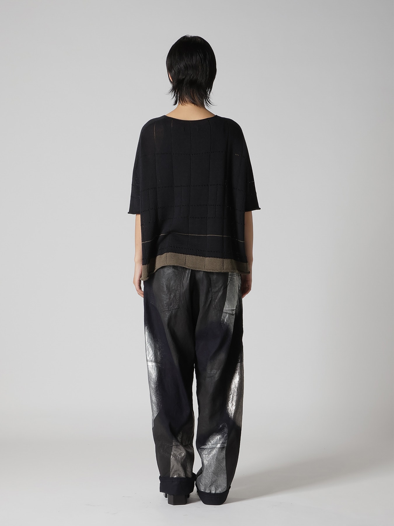 COTTON JERSEY DROP SHOULDER CARDIGAN