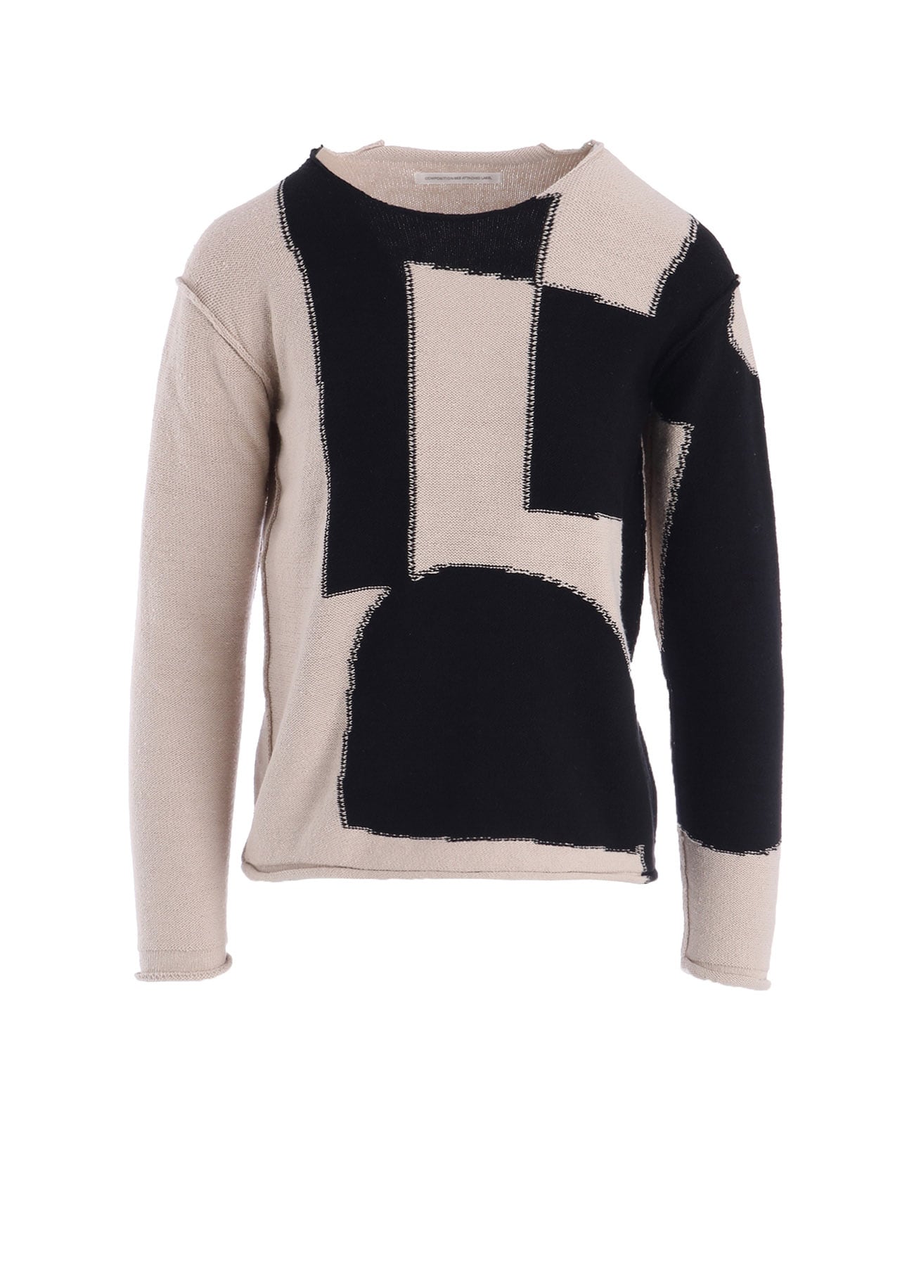 INTERSIA JERSEY ROUND NECK KNIT PULLOVER