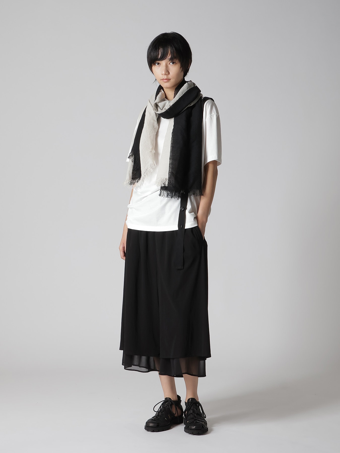 WOOL DOUBLE LAYTER SCARF