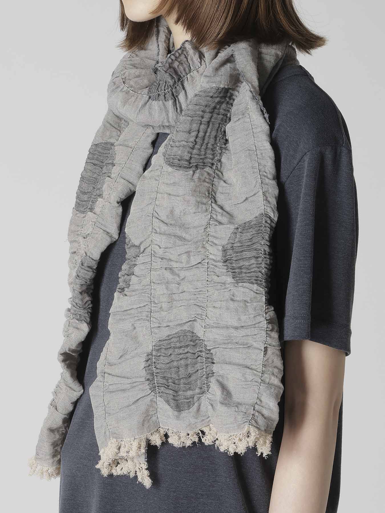 DOT JACQUARD GATHER SCARF