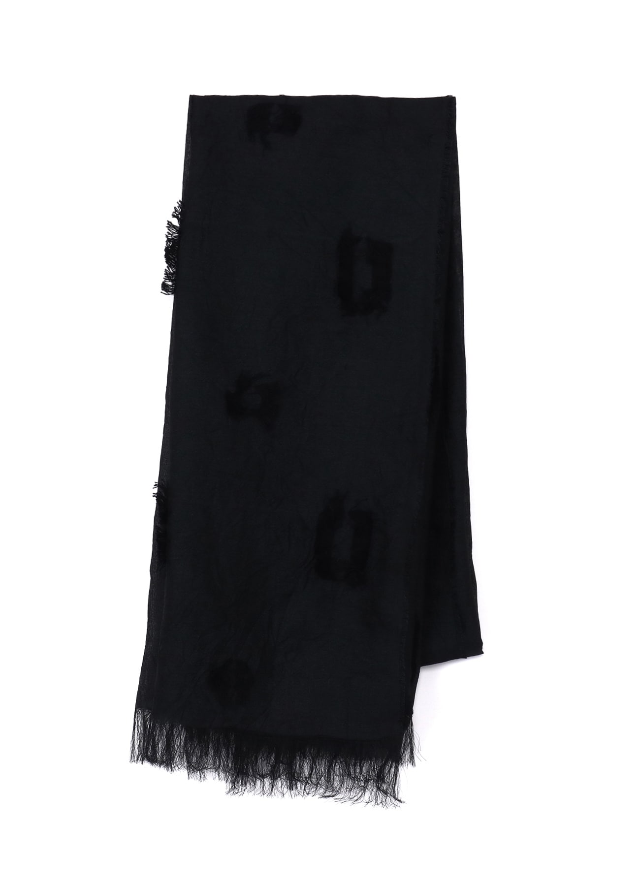 CUT SILK JACQUARD DOT CUT SCARF