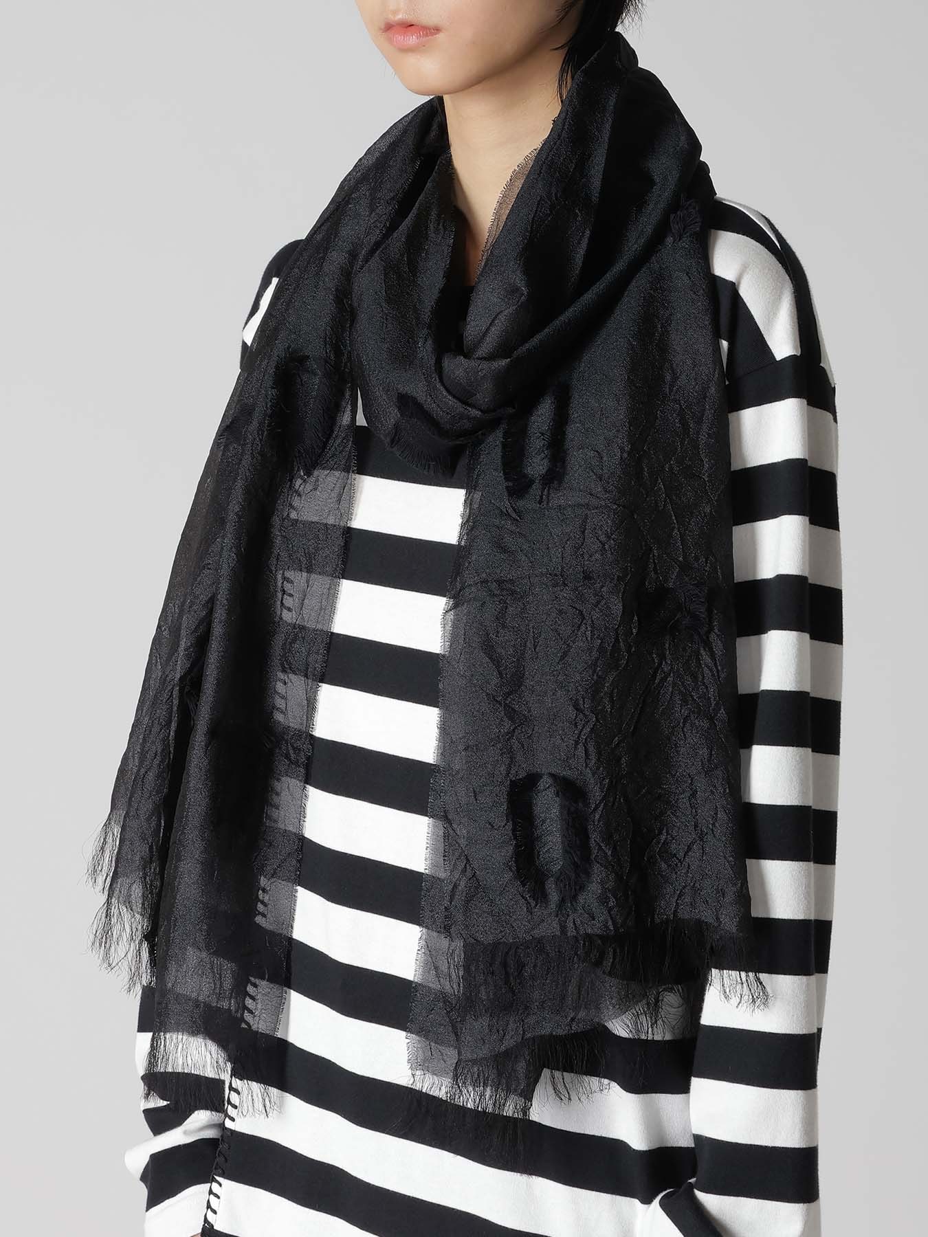 CUT SILK JACQUARD DOT CUT SCARF