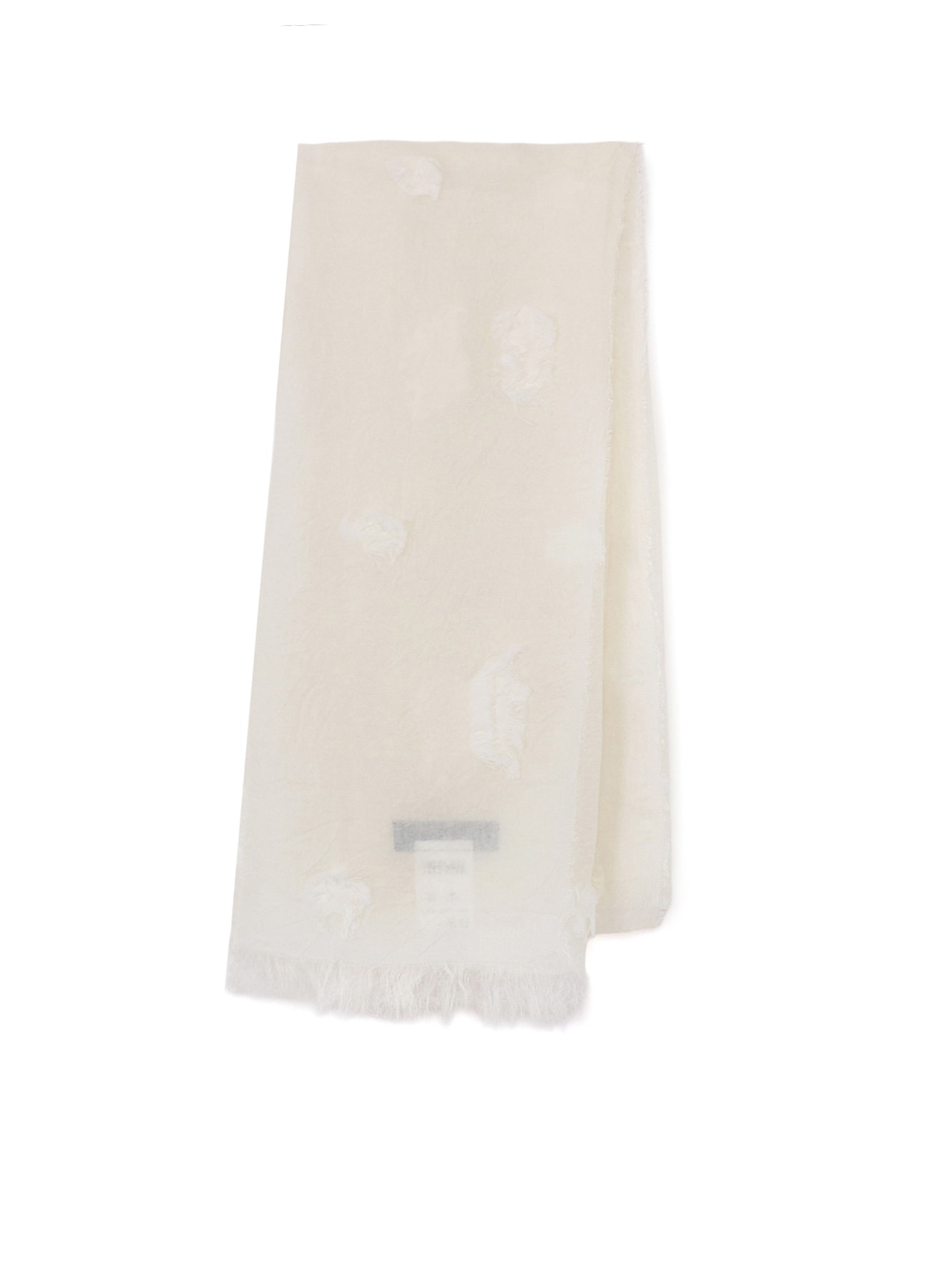 CUT SILK JACQUARD DOT CUT SCARF