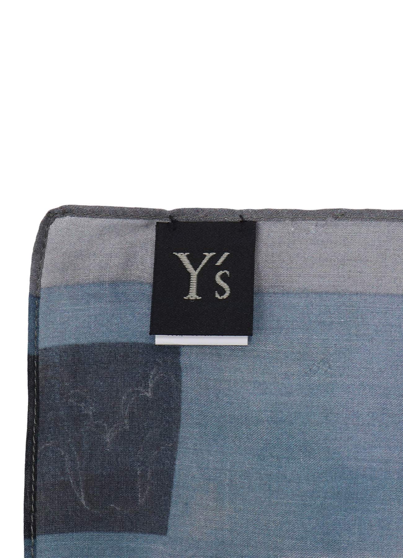 COTTON LAWN VASE COLLAGE PRINT SCARF