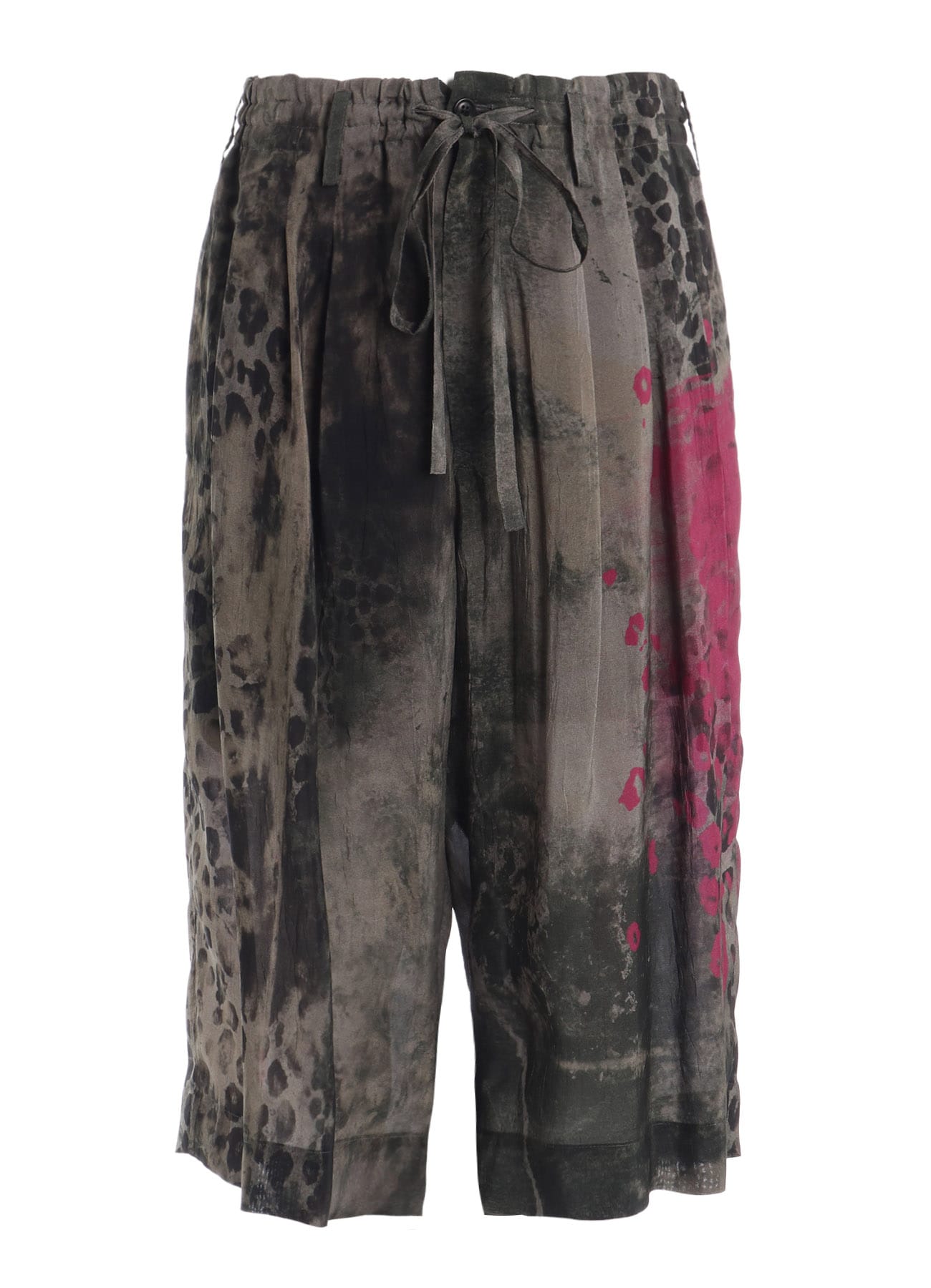 LEOPARD CUPRO HALF PANTS