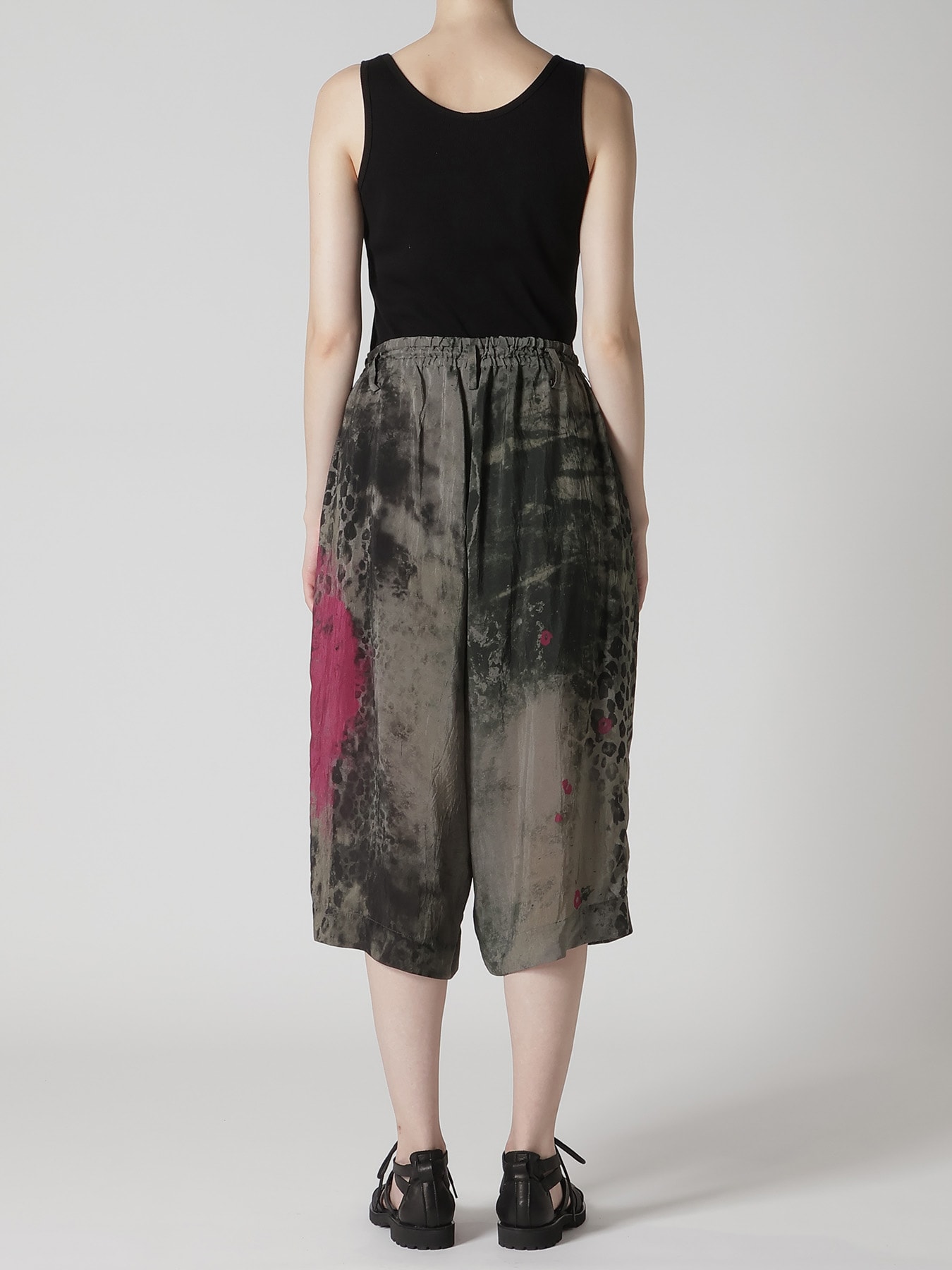 LEOPARD CUPRO HALF PANTS