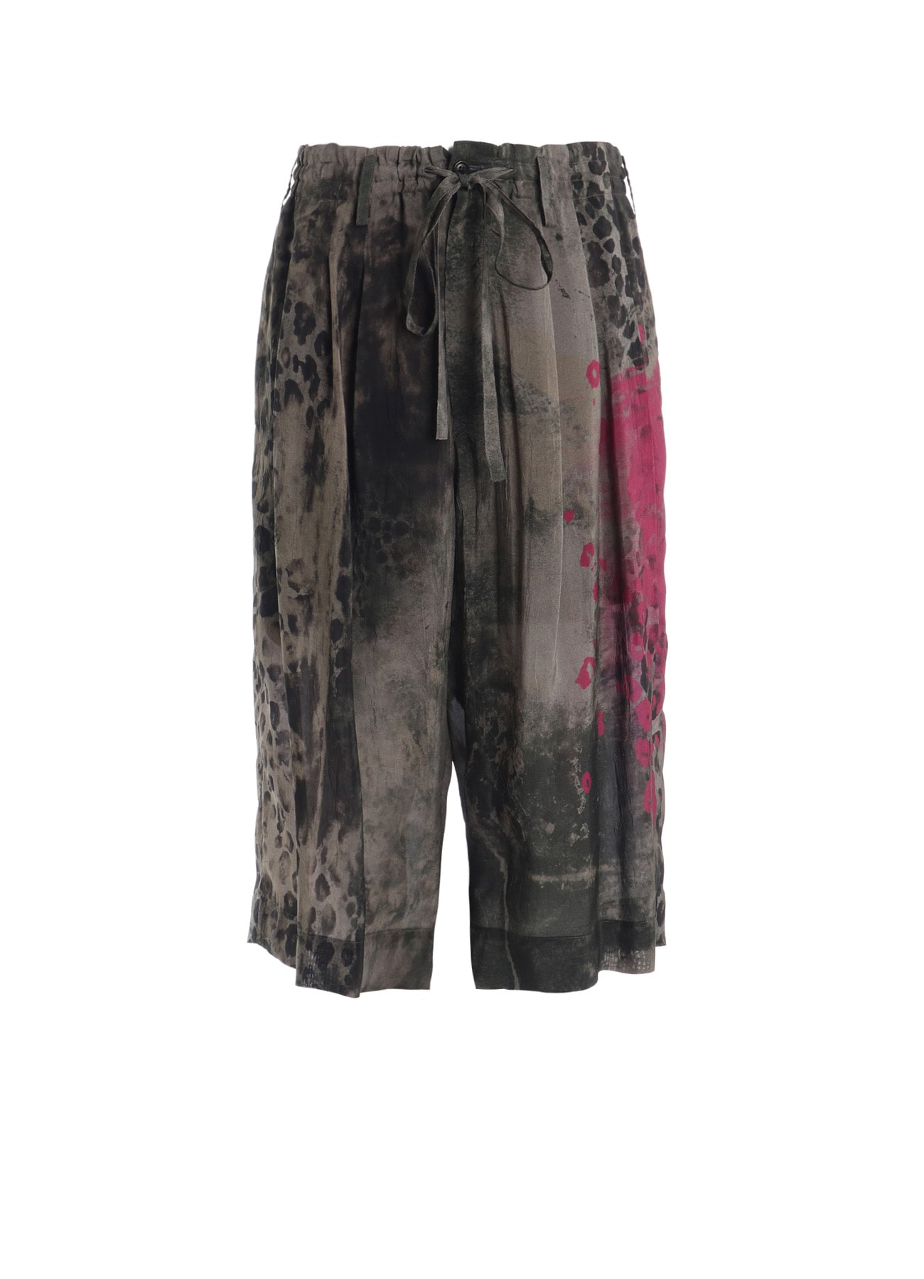 LEOPARD CUPRO HALF PANTS