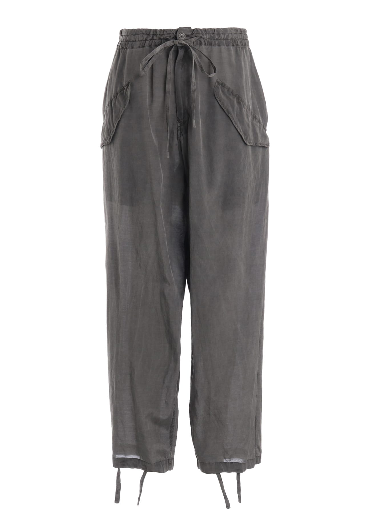 CUPRO/COTTON LAWN GARMENT DYED DRAW STRING PANTS