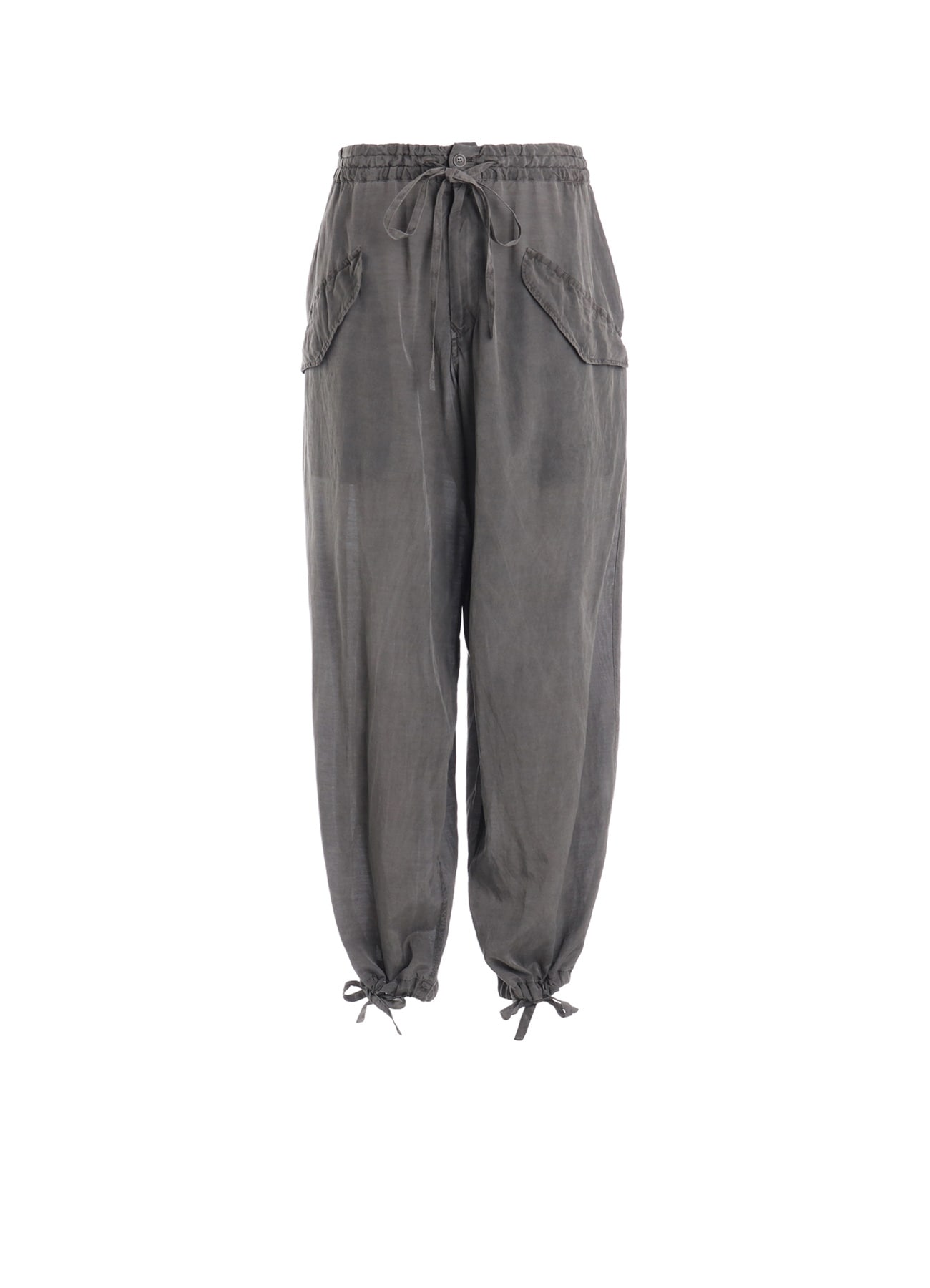 CUPRO/COTTON LAWN GARMENT DYED DRAW STRING PANTS