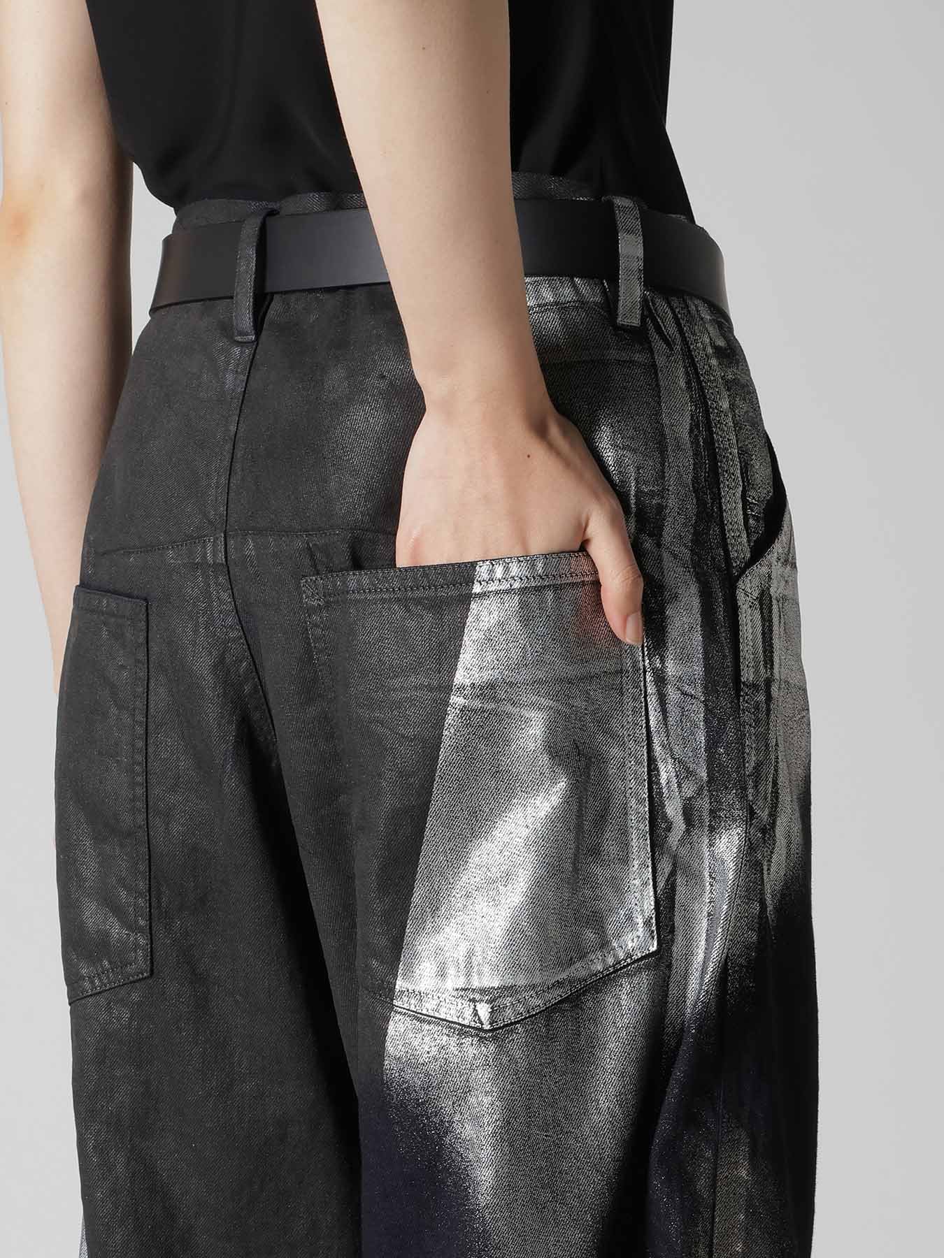 8OZ DENIM FOIL PRINT WORK PANTS